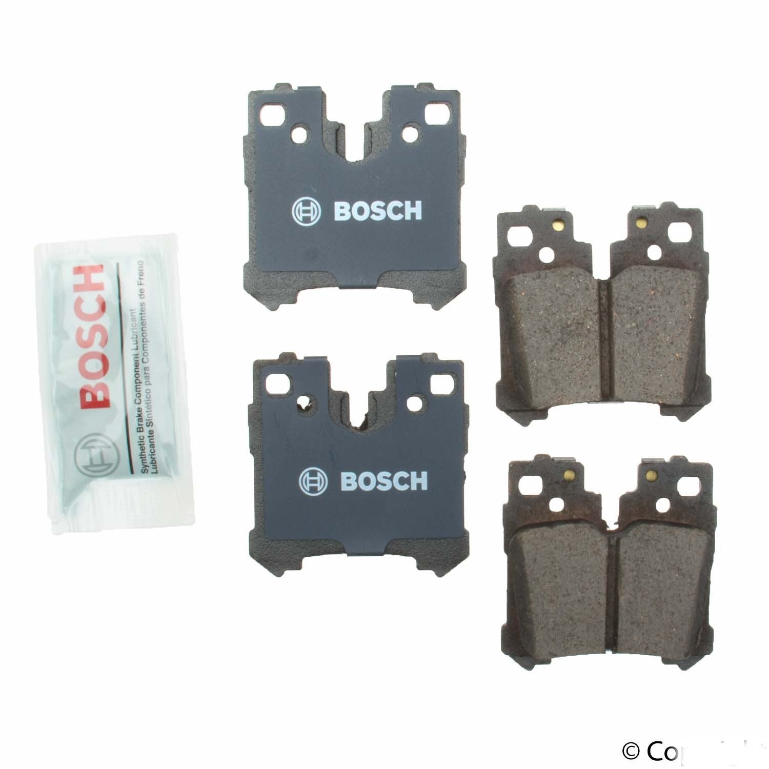 BOSCH BC1283 QuietCast Premium Ceramic Disc Brake Pad Set - Compatible with Select Lexus LS460, LS500, LS500h, LS600h; Toyota Mi