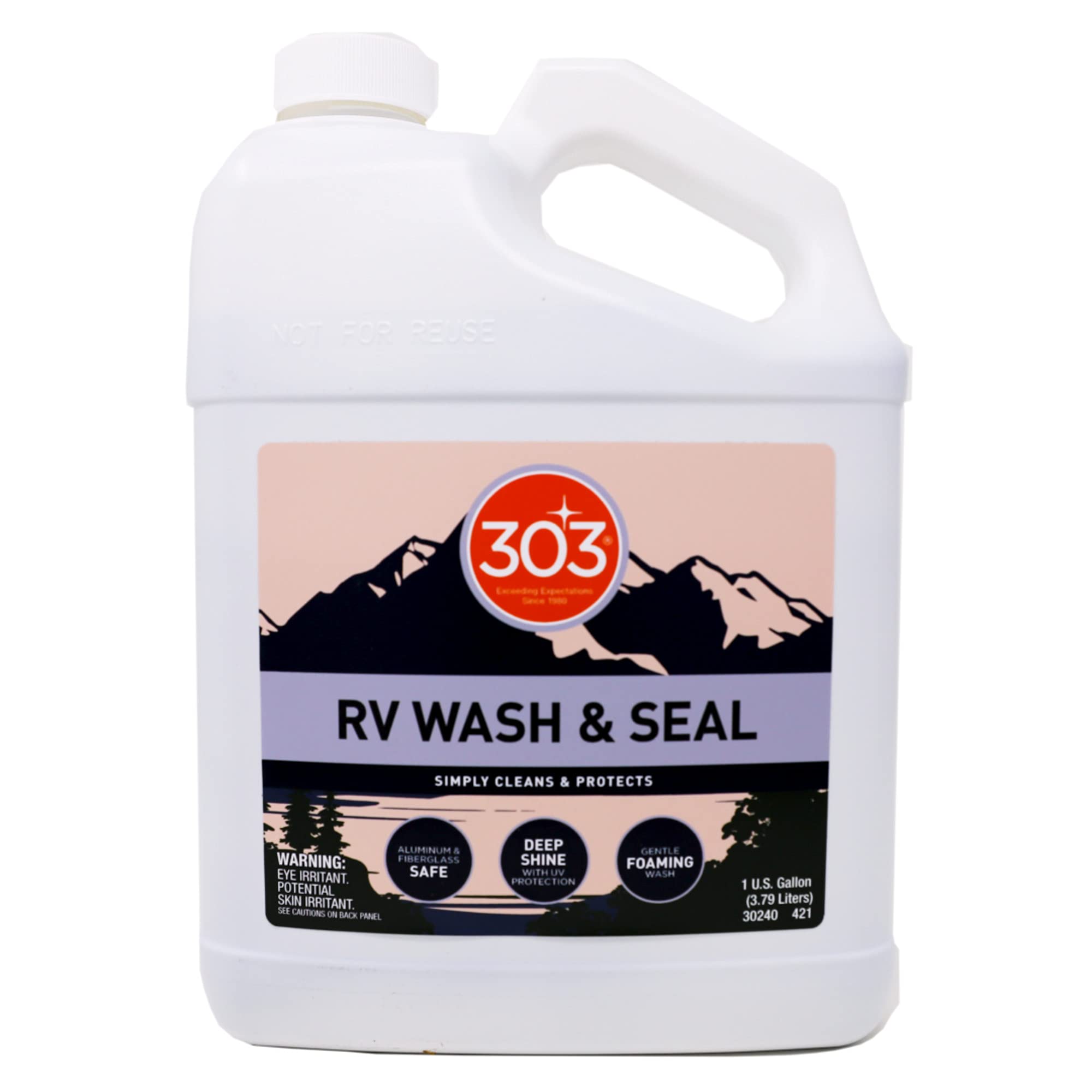 303 Products RV Wash & Seal  Clean, StreakFree Finish, pH Neutral with High Foaming Formula, Provides A Deep Gloss Finish on R