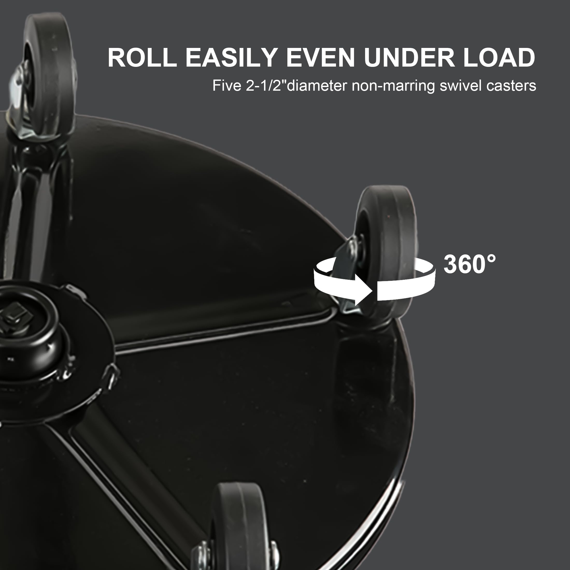 Aain Lt2A Heavy-Duty Adjustable Mechanic'S Roller Seat Adjustable Rolling Stool With Wheels & Tool Tray Black