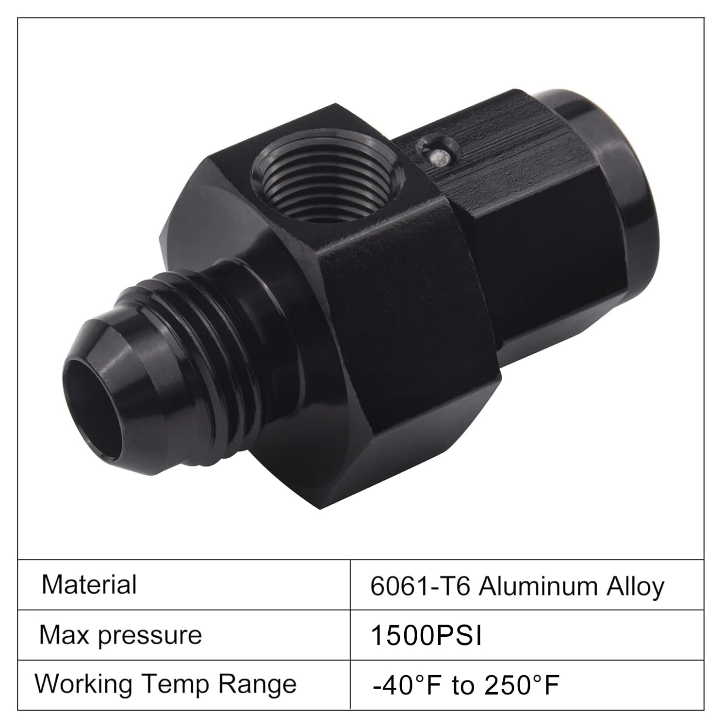 Evil Energy 10An Male Flare To -10 Female Swivel With 1/8 Npt Gauge Port Fuel Pressure Take Off Fitting Adapter Aluminum