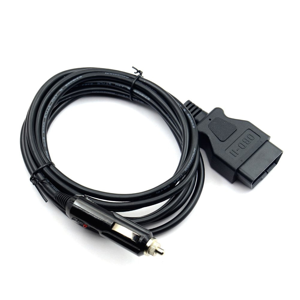 VSTM OBD II Vehicle ECU Power Supply Cable, 3M Alligator Clip, 12V Battery Extension, Model VST-939