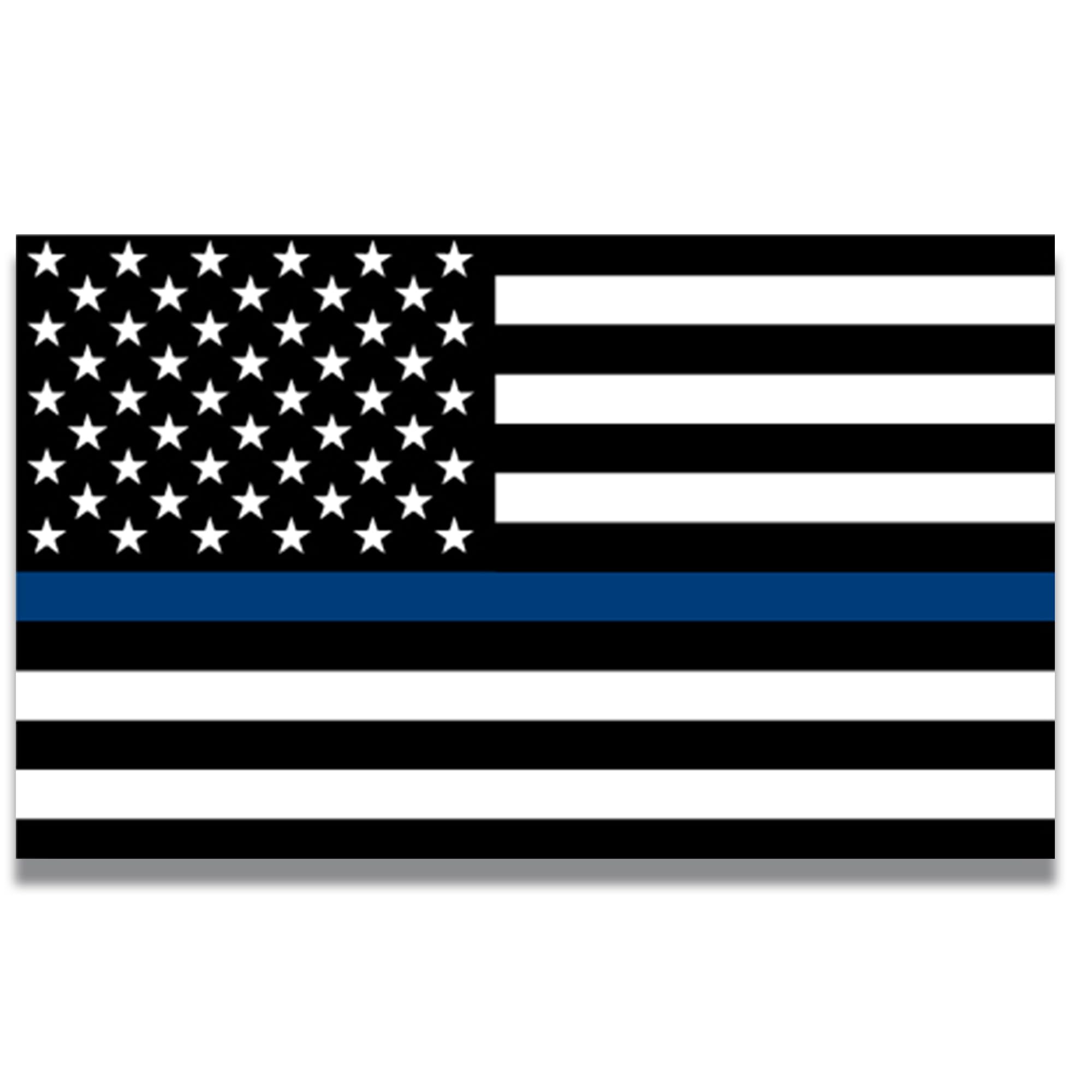 Magnet Me Up Thin Blue Line American Flag 3X5 Magnet Decal For Car Truck Or Suv Heavy Duty