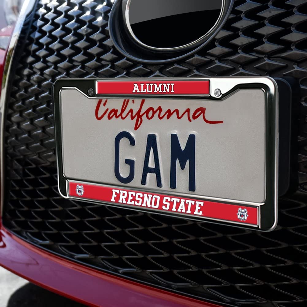 Fresno State Alumni Design Full Size Standard License Plate Metal Frame