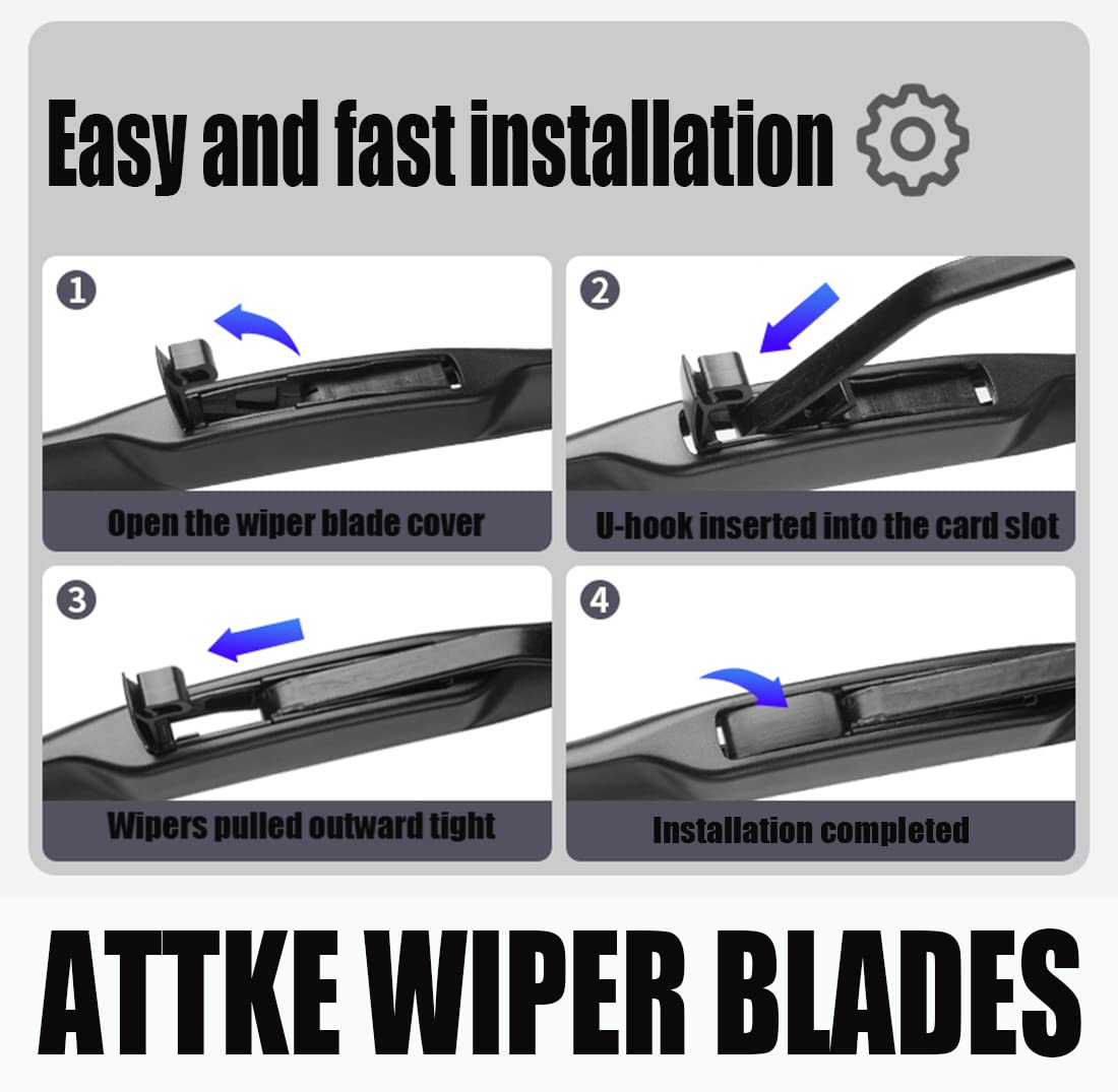 26 + 17 Oem Quality Front Windshield Hook Wiper Blades Oe Original Style (Set Of 2)