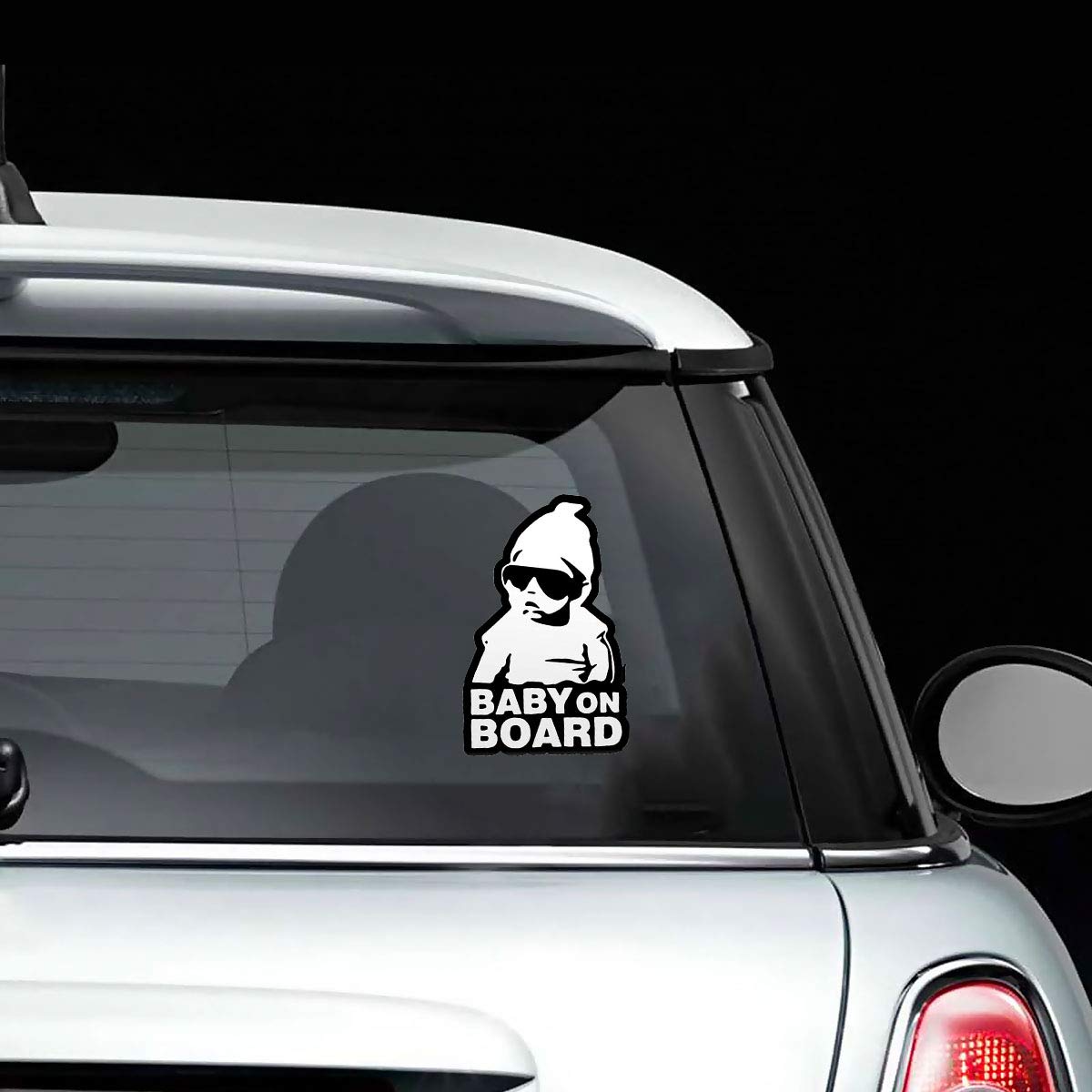Baby On Board Sticker For Cars (2 Pcs) Baby On Board Sign Decal No Need For Suction Cup Or Magnets Strong Adhesive/Removable/Ref
