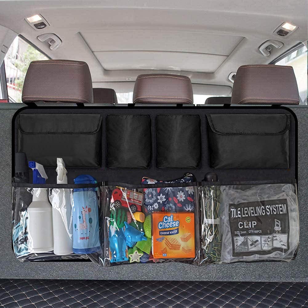 Snuopfy Car Trunk Organizer And Storage, Backseat Hanging Organizer For Suv, Truck, Mpv,Van Collapsible Cargo Storage Bag With 7 Pockets, Car Interior Accessories For Men And Women