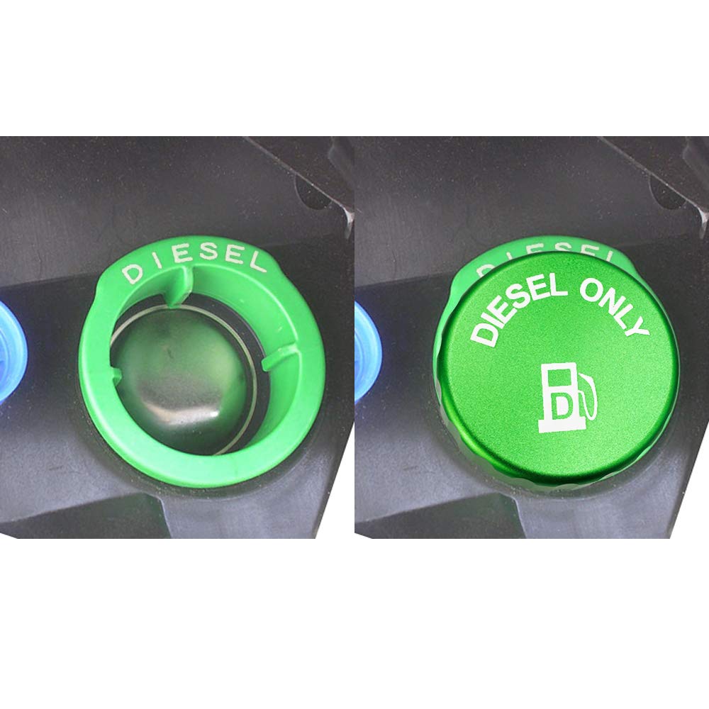 DOCA Aluminum Fuel Cap for 2019-2023 Dodge Ram - Magnetic Diesel & DEF Cap, Green