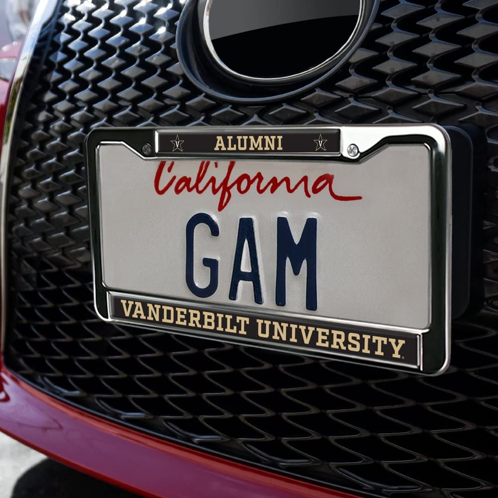 GRAPHICS & MORE Vanderbilt University Alumni Metal License Plate Frame, Full Size Standard, One Size, Team Color