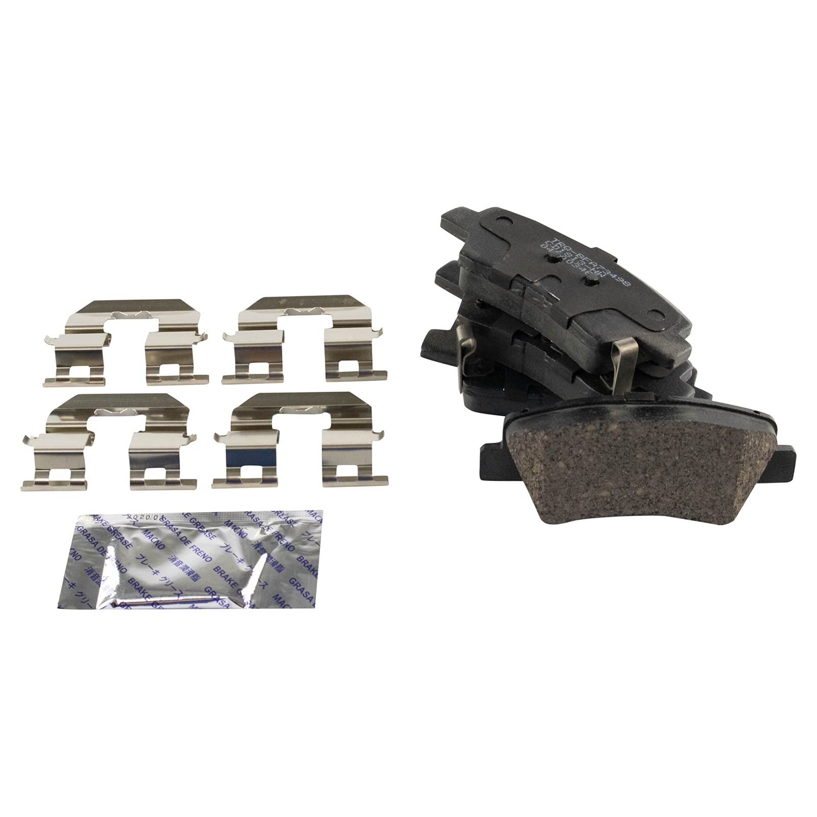 Trq Front And Rear Brake Pad & Rotor Kit Brake Pads Brake Rotor Ceramic Compatible With 2018 Kia Optima