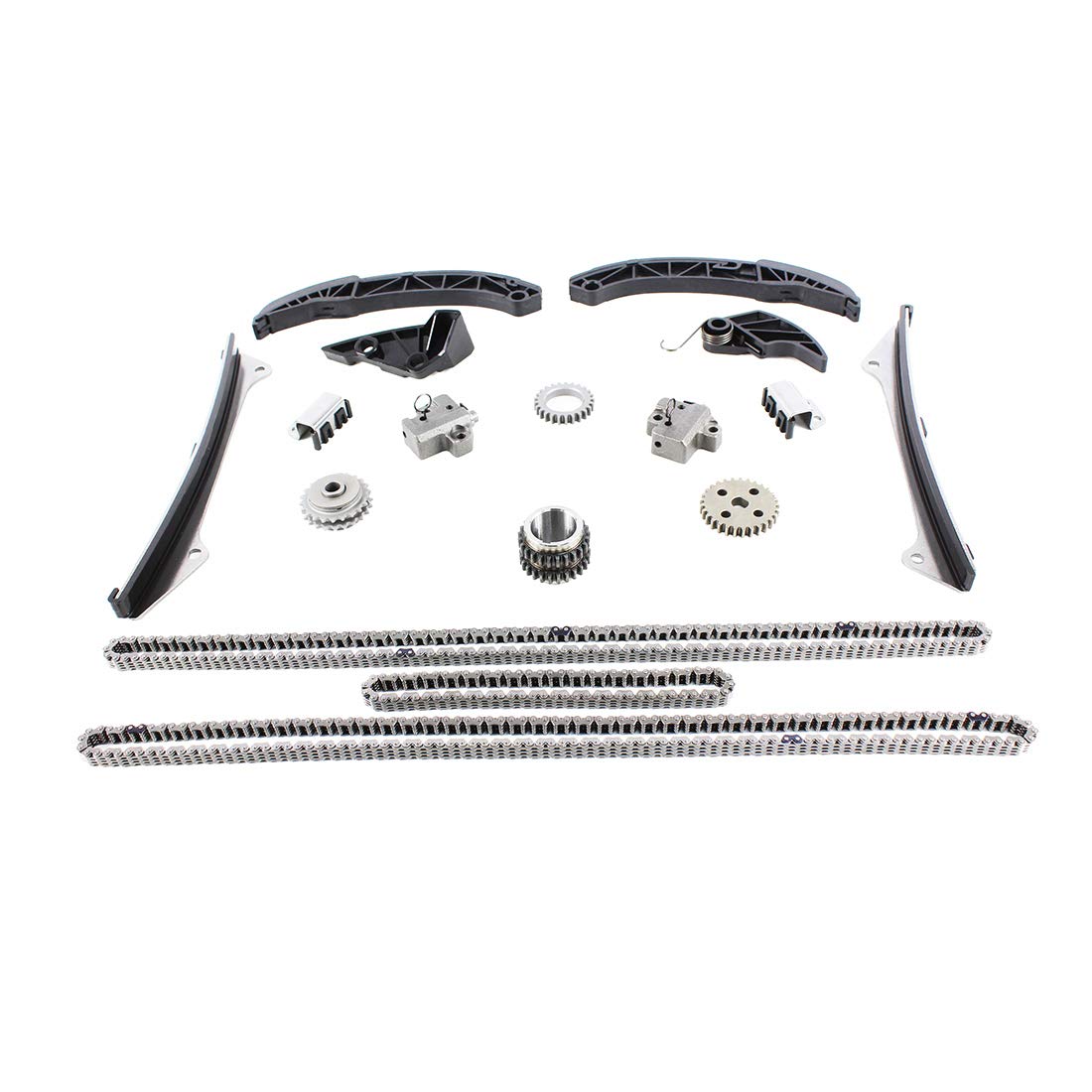 DNJ TK174A Timing Chain Kit for 2006-2015 Hyundai, Kia/Borrego, Genesis, Genesis Coupe, Santa Fe, Sedona, Sonata, Sorento 3.3L,