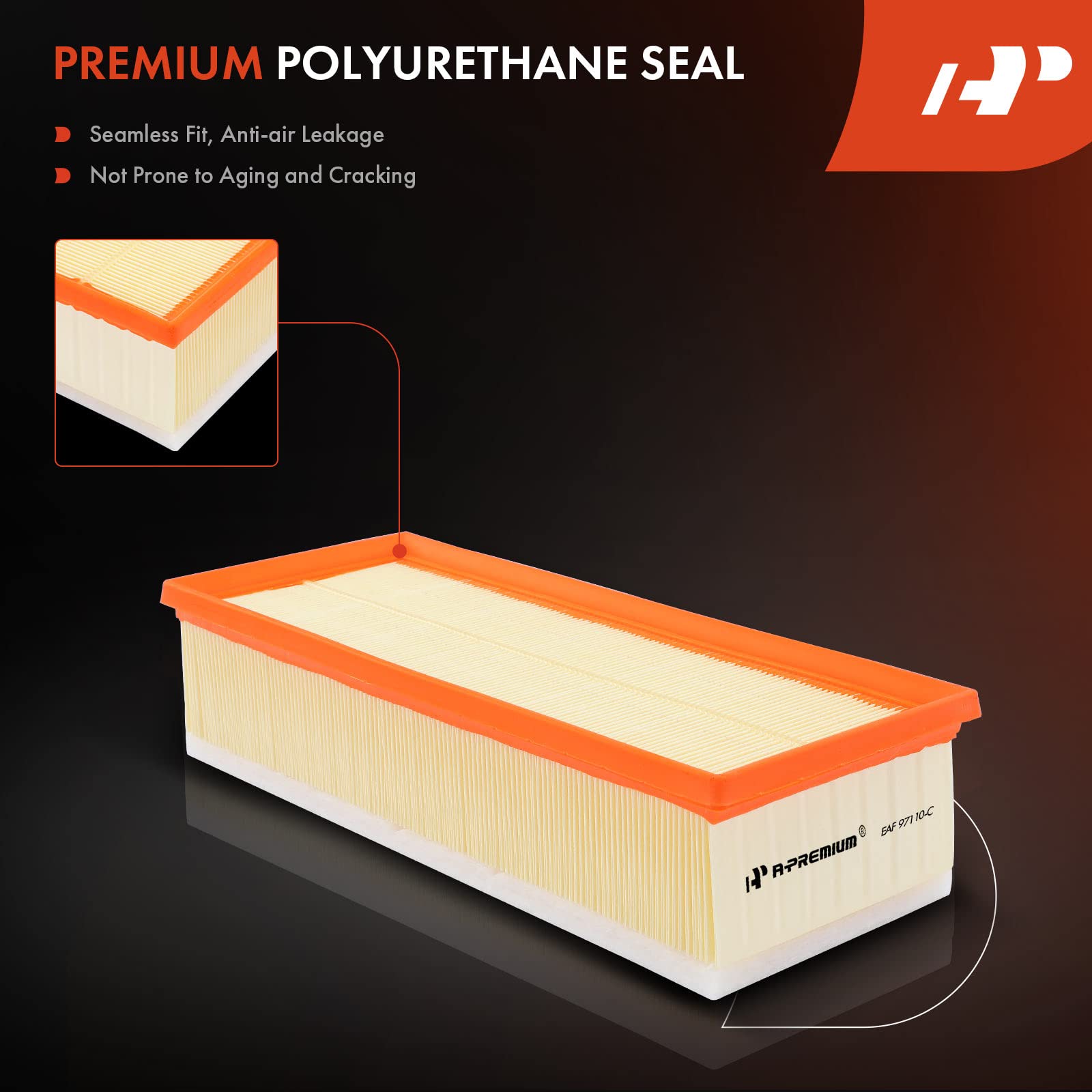 A-Premium Engine Air Filter Compatible with Audi A3 2008-2013, Q3, TT (Quattro) & Volkswagen Jetta 2005-2018, Passat, Beetle, CC
