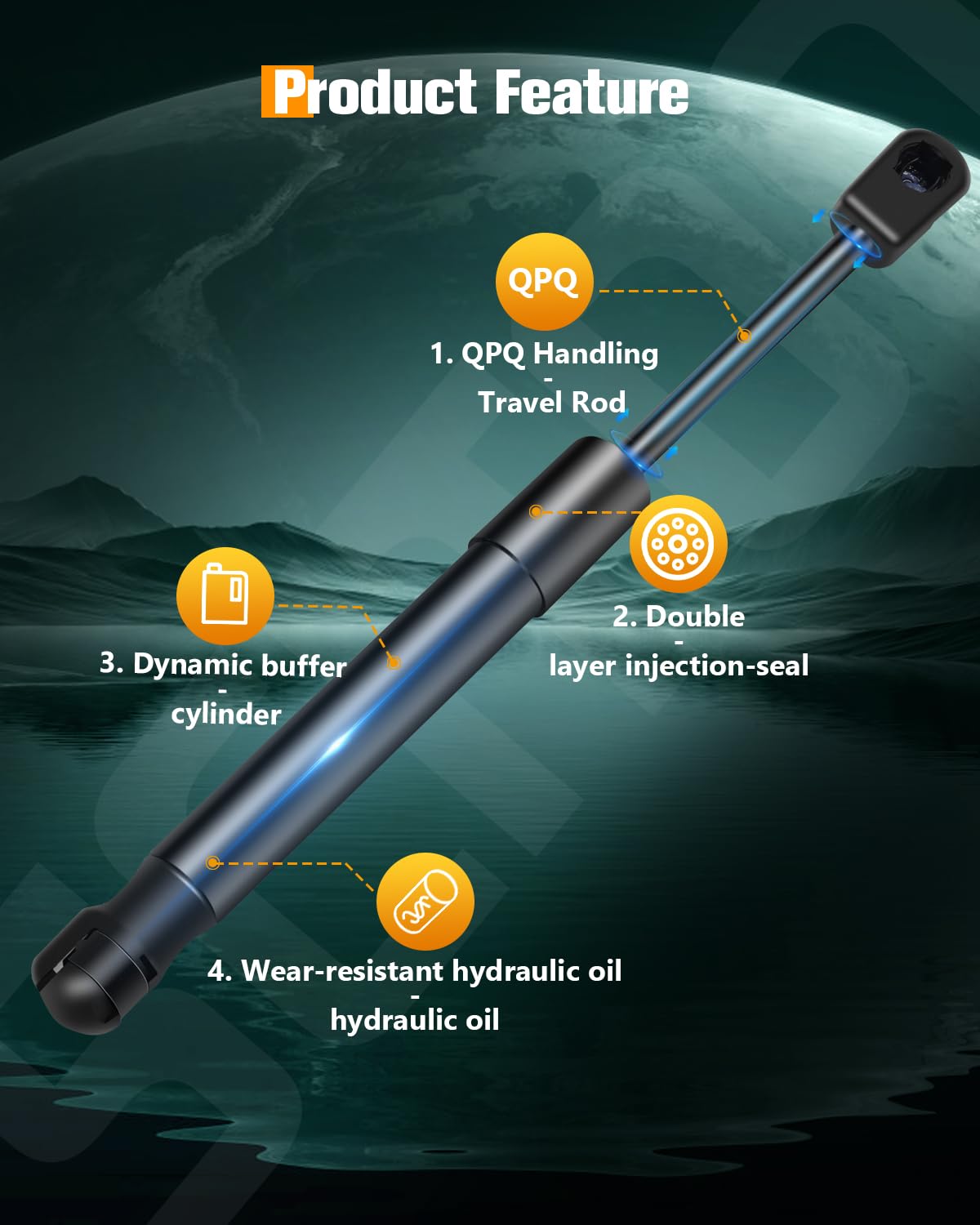 Scitoo Trunk Lift Supports Replacement Struts Gas Springs Shocks Fit For Nissan Sentra 2.0L 2007-2012,For Nissan Sentra 2.5L 200