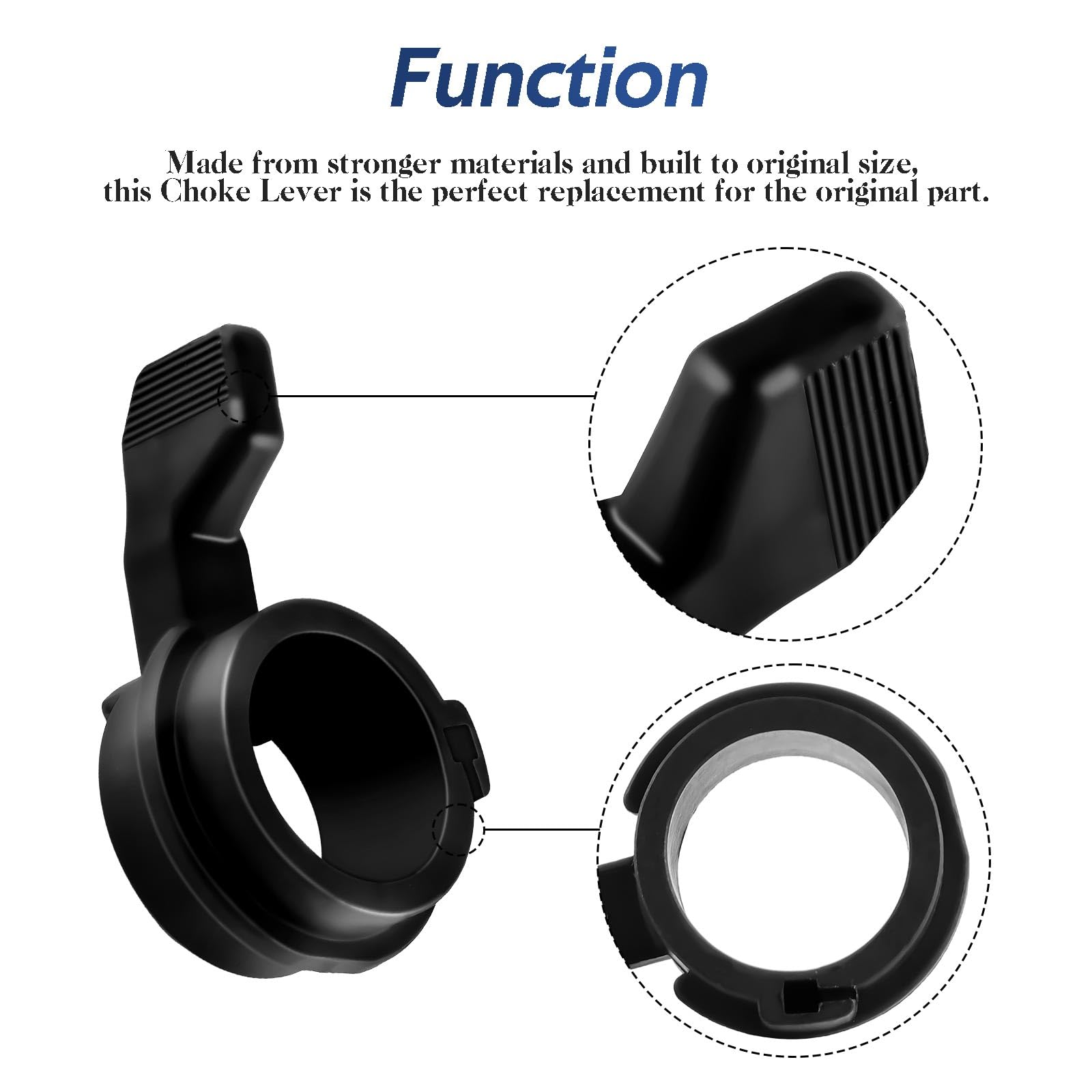 HIMARKLIF Choke Lever Knob for Suzuki QuadRunner & KingQuad, Nylon, Black, Model AS37571-19B01