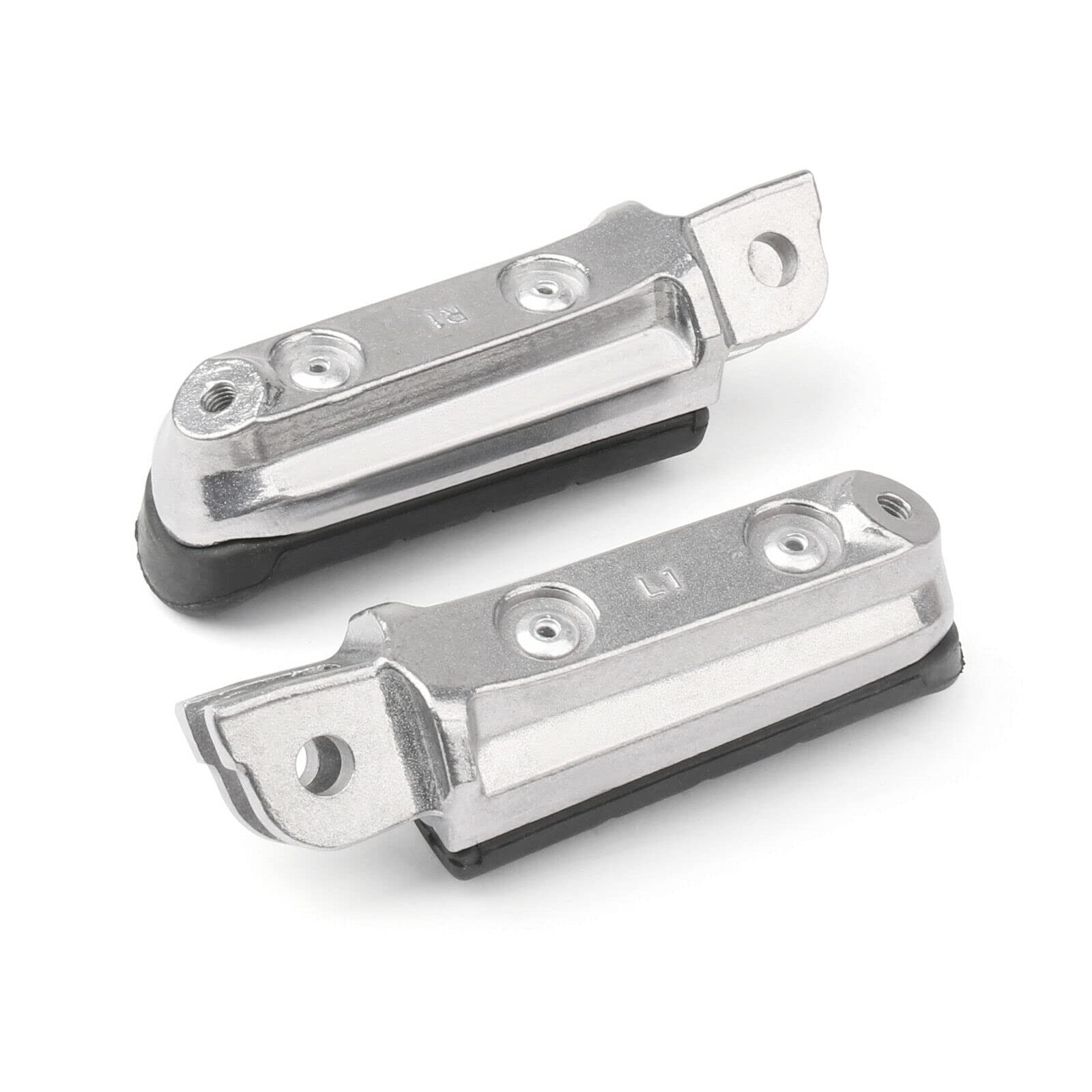 TCMI Motorcycle Foot Pegs, Aluminum, Black, Compatible with Honda CB400, CB600, CBR600, VFR800, and More