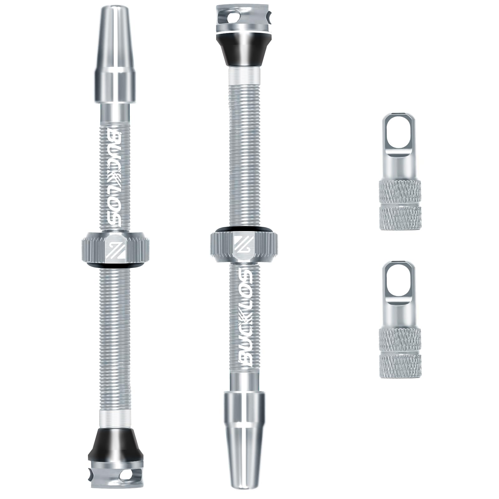 BUCKLOS Tubeless Presta Valve Stem 40/44/55/60/65/80/100 mm, Bike Tire Valve Stems Kit with Core Removal Tool for MTB/Mountain B