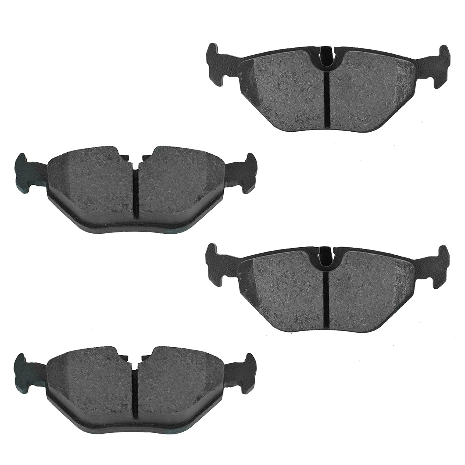 Trq Rear Brake Pad & Rotor Kit Brake Pads Brake Rotor Semi-Metallic Compatible With 2001-2003 Bmw 525I 1997-2000 528I 530I 1997-