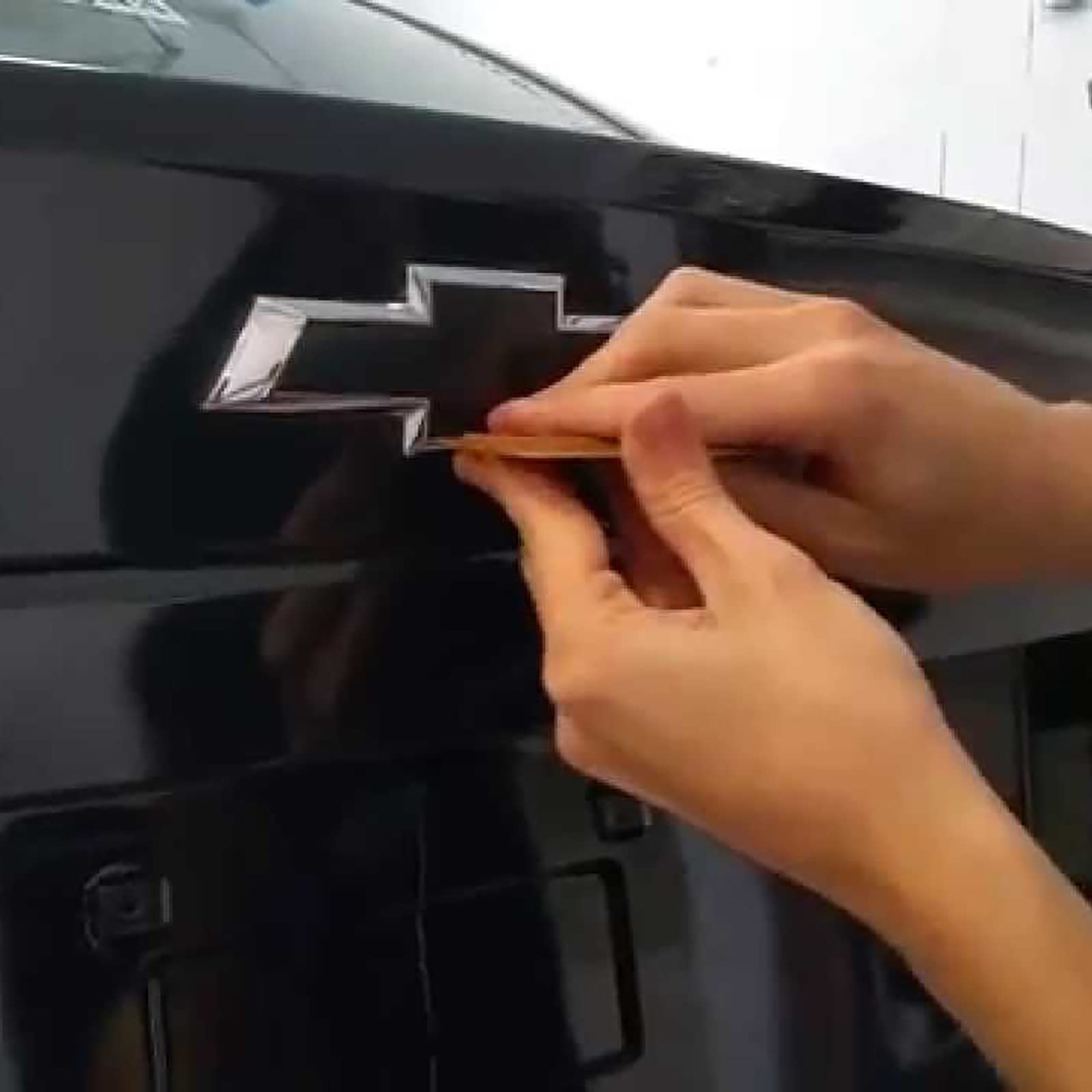 Free Tool Kit 2Pcs 5X10 Chevy Emblem Bowtie Matte Teal Vinyl Wrap Sticker Decal Film Sheet