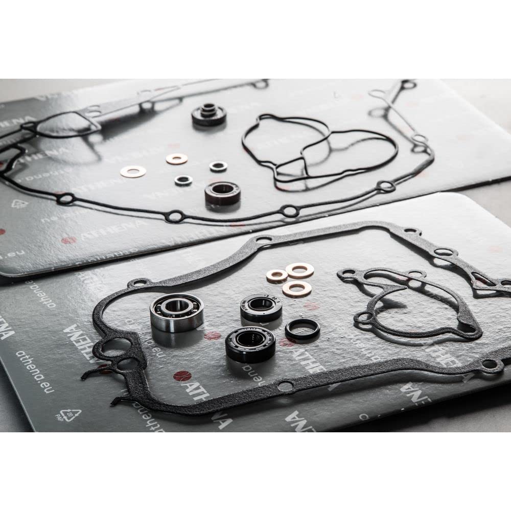 Athena Parts Water Pump Gasket Kit With Bearings For Kawasaki Kx 80, 85, 100, Black