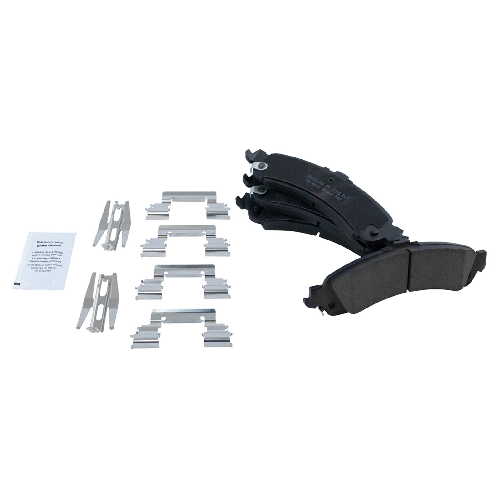 Trq Rear Brake Pad & Rotor Kit Brake Pads Brake Rotor Parking Brake Shoe Set Ceramic Compatible With 2002 Chevrolet Silverado 15