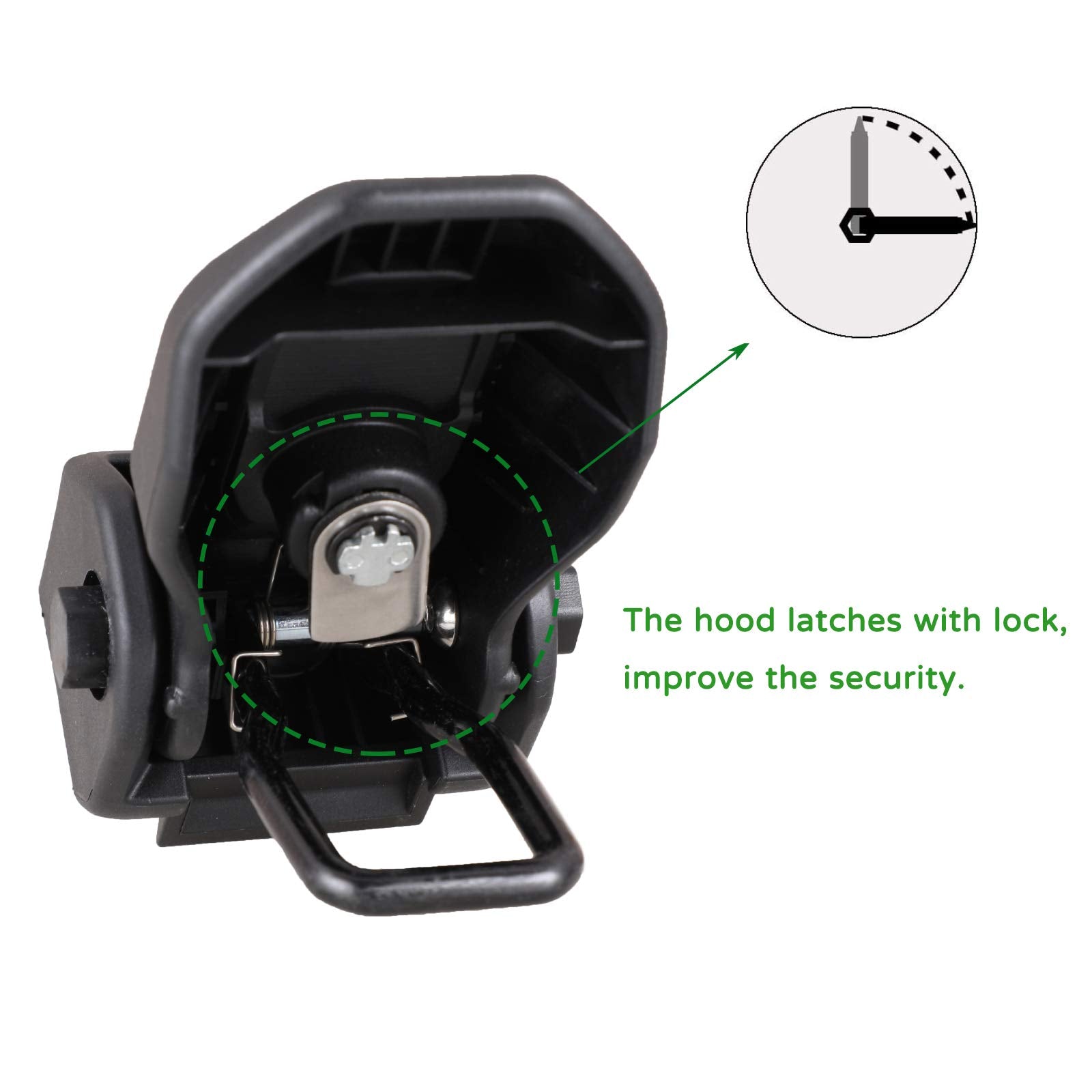 Hood Latches For 2025 2024 2023 2022 2021 2020 2019 2018 Jeep Wrangler Jl Jeep Gladiator Jt Anti-Theft Hood Lock Catch Latches Accessories 2Door 4Door 2Pcs