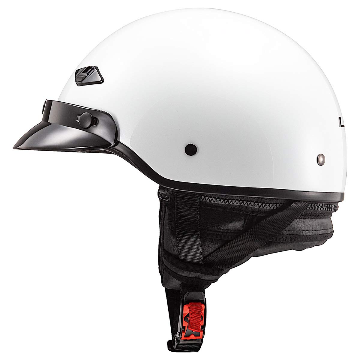 Ls2 Helmets Bagger Motorcycle Half Helmet (Gloss White - 2X-Large)