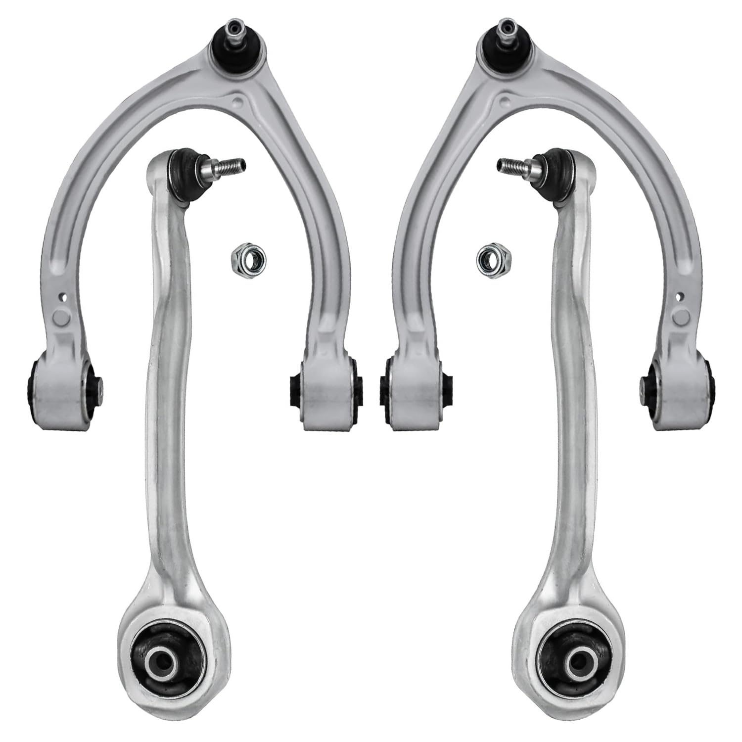 Detroit Axle - Front Upper and Lower Control Arms w/Ball Joints for Mercedes-Benz CL550 CL600, CL63 CL65 S63 S65 AMG S400 S550 S