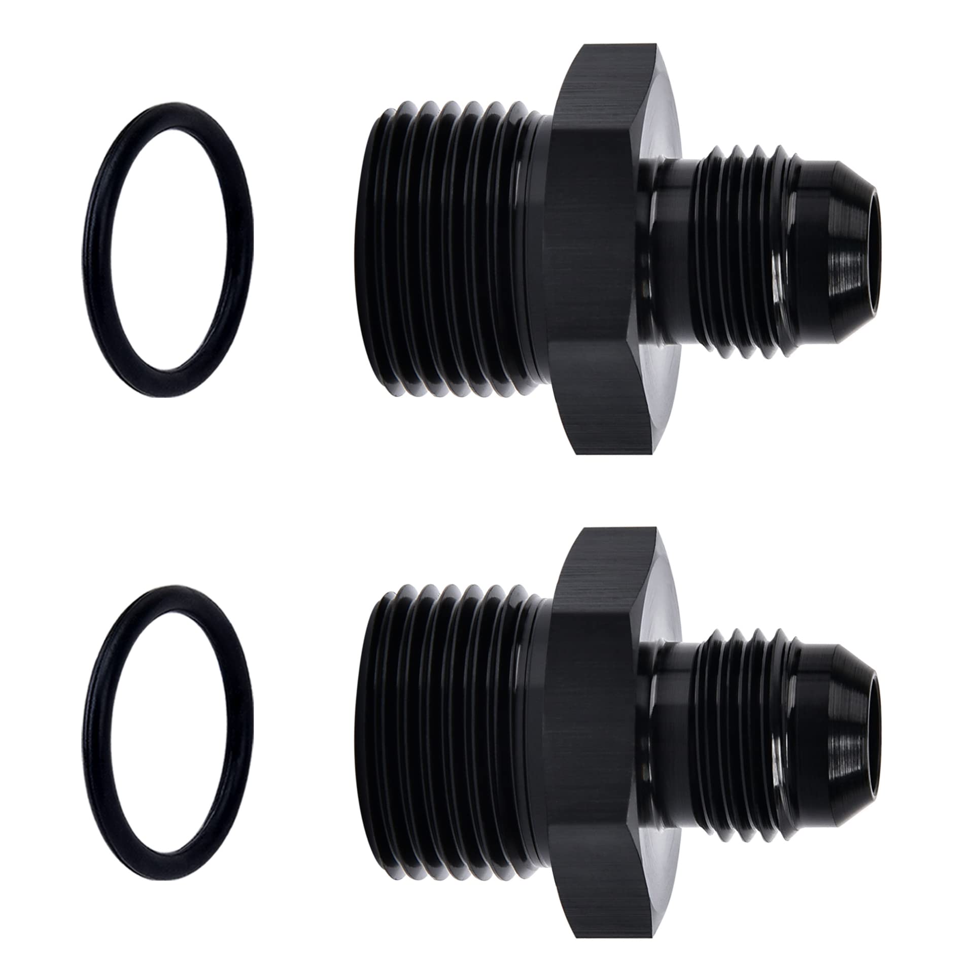Evil Energy 6An Male Flare To M20 X 1.5Mm Male Metric Fitting Adapter Aluminium Alloy 2Pcs