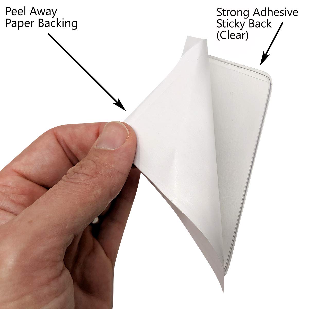 10 Pack - Windshield Parking Permit Holder - Clear Adhesive Tag Pouch - Vinyl Plastic Document Protector Holds Large Parking Pla