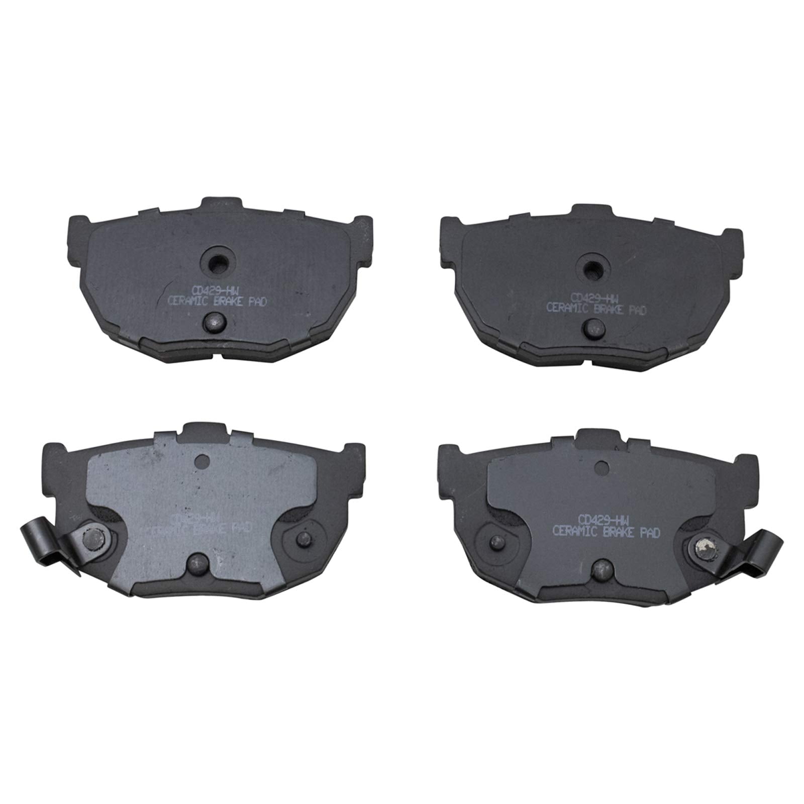Trq Rear Brake Pads Ceramic Compatible With 1992-2006 Hyundai Elantra 1997-2008 Tiburon 2004-2009 Kia Spectra 2005-2009 Spectra5