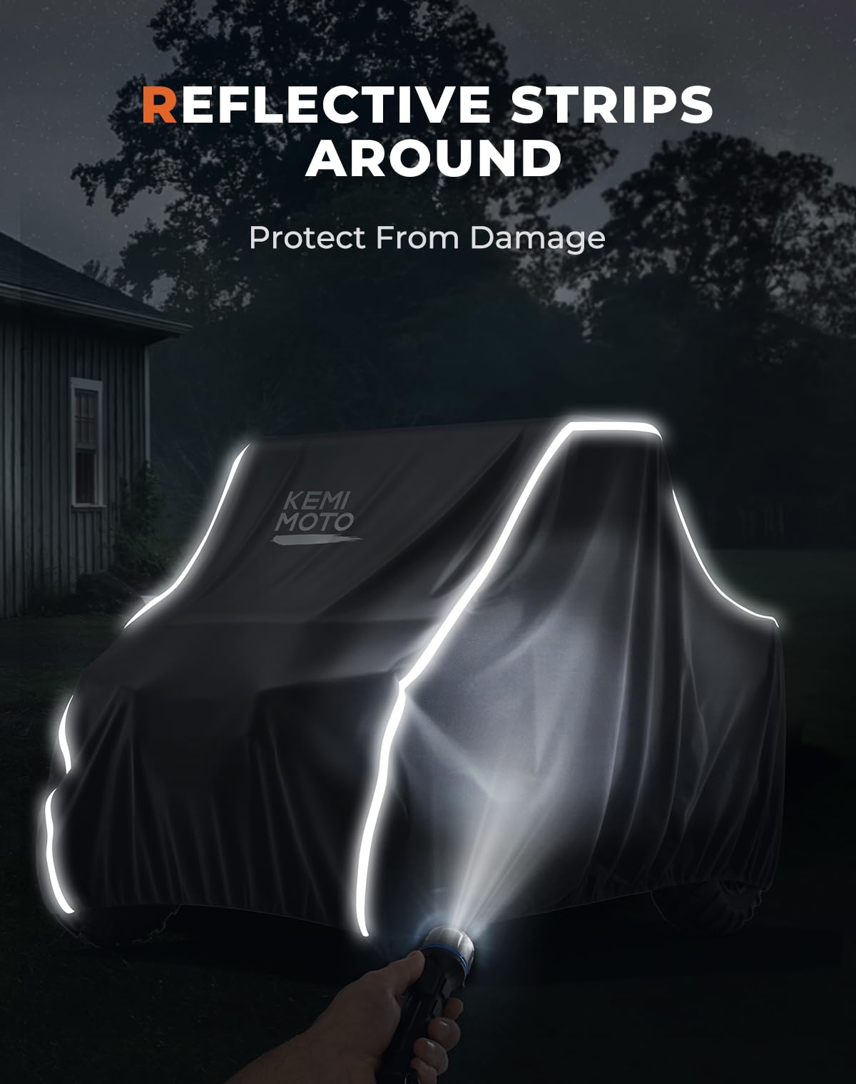 Kemimoto Utv Cover, All-Weather Protection Utv Cover Two Seater Compatible With Kawasaki Mule 4000/4010 Can-Am Defender Ranger X