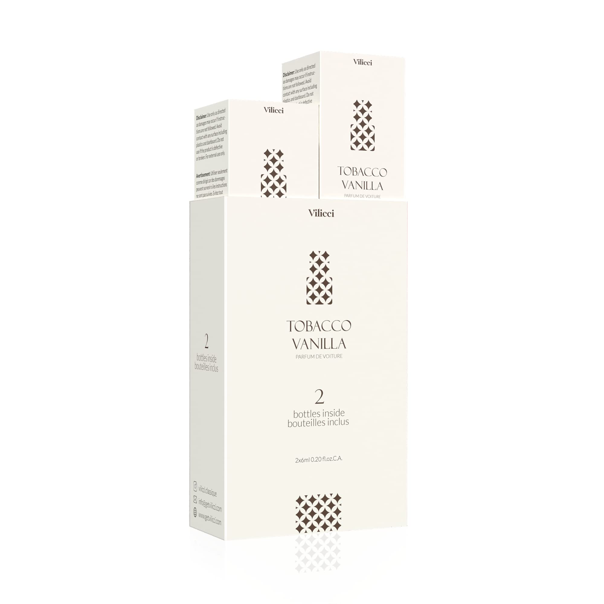 Vilicci Car Air Freshener - Long Lasting Tobacco Vanilla Scent Perfume For A Refreshing Drive | Auto Air Freshener, Eliminates U