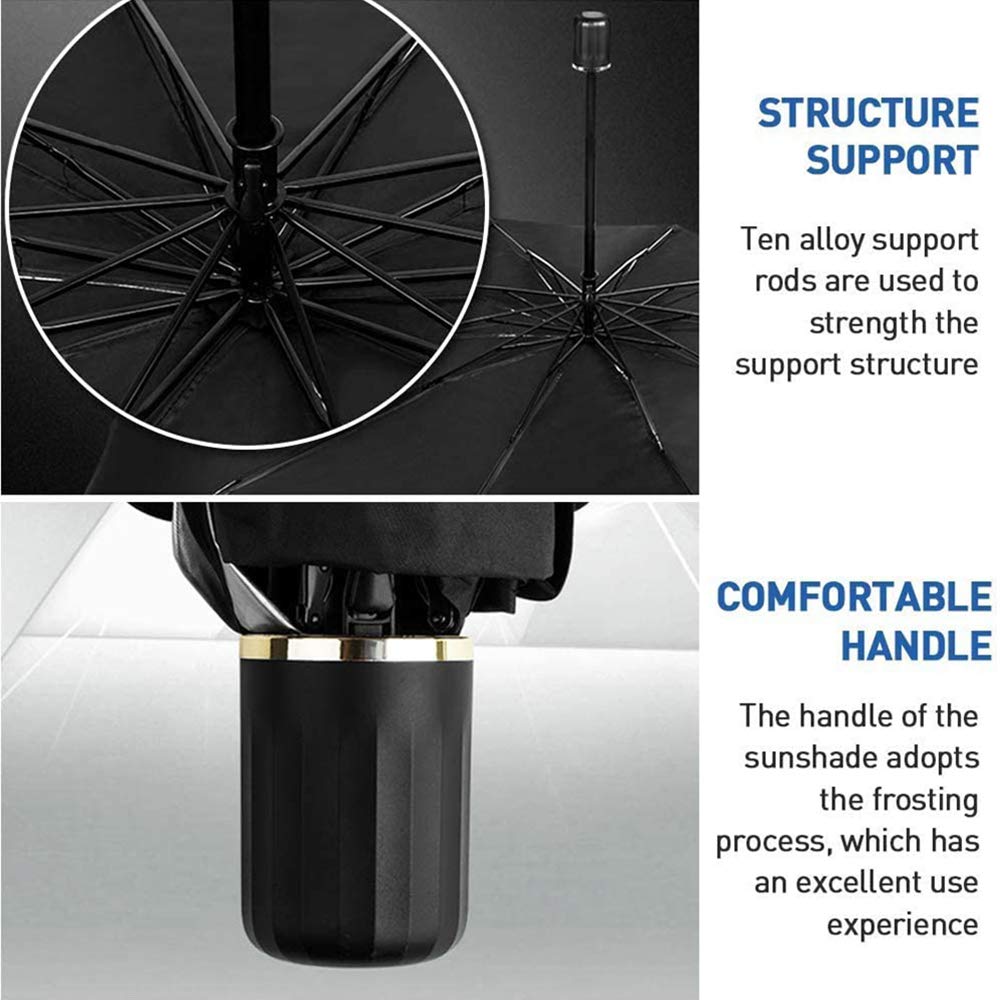 Sharpai Sedan Suv Car Sun Shade For Windshield Uv Rays And Heat Sun Visor Protector,Foldable Windshield Sun Shade Umbrella,Keep
