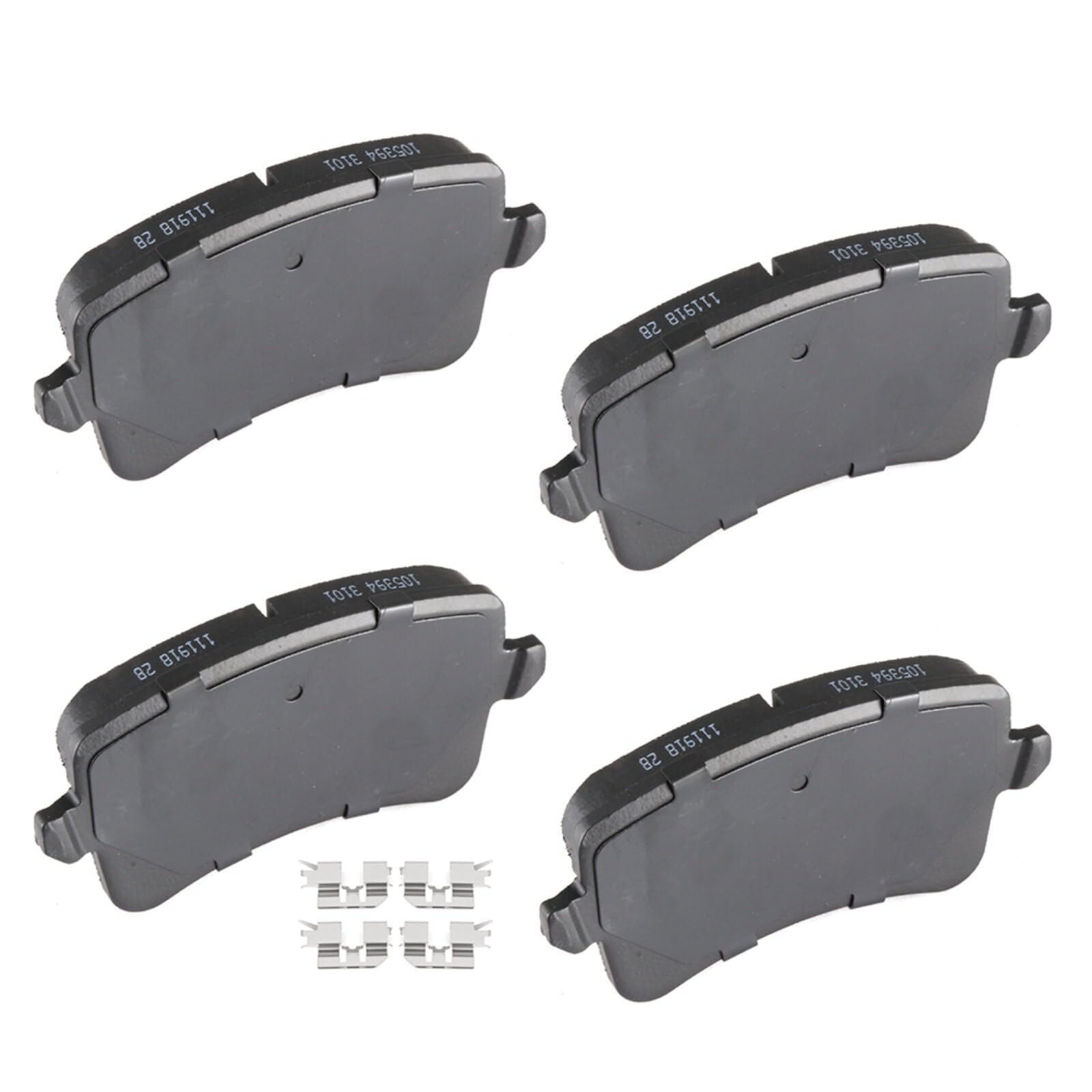 Cciyu D1386 Rear Semi-Metallic Disc Brake Pads Kit For Audi A4 A4 Allroad A4 Quattro A5 A5 Quattro Allroad Q5 S4 S5 4Pcs