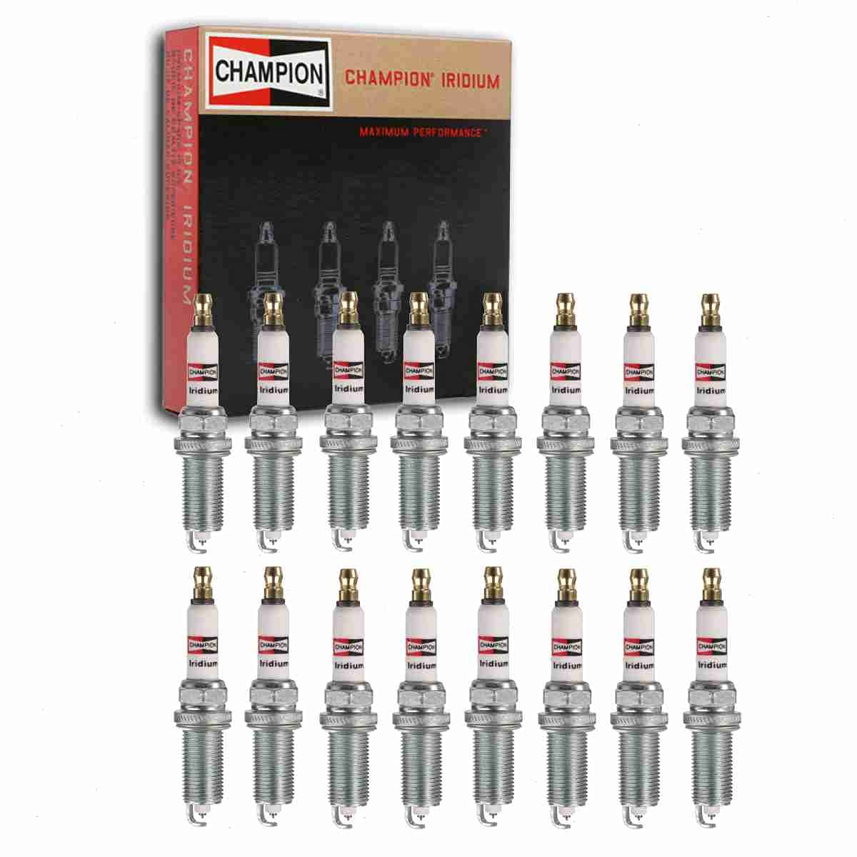 16 pc Champion Iridium Spark Plugs compatible with Dodge Challenger 5.7L V8 2009-2019
