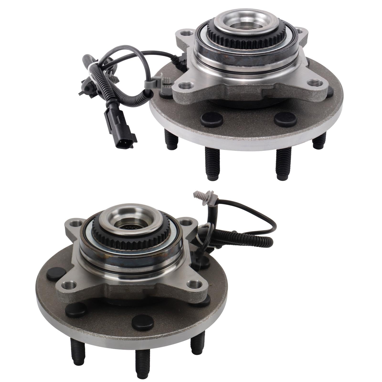 Trq Front Wheel Hub Bearings Assembly Set Compatible With 10 Ford F-150