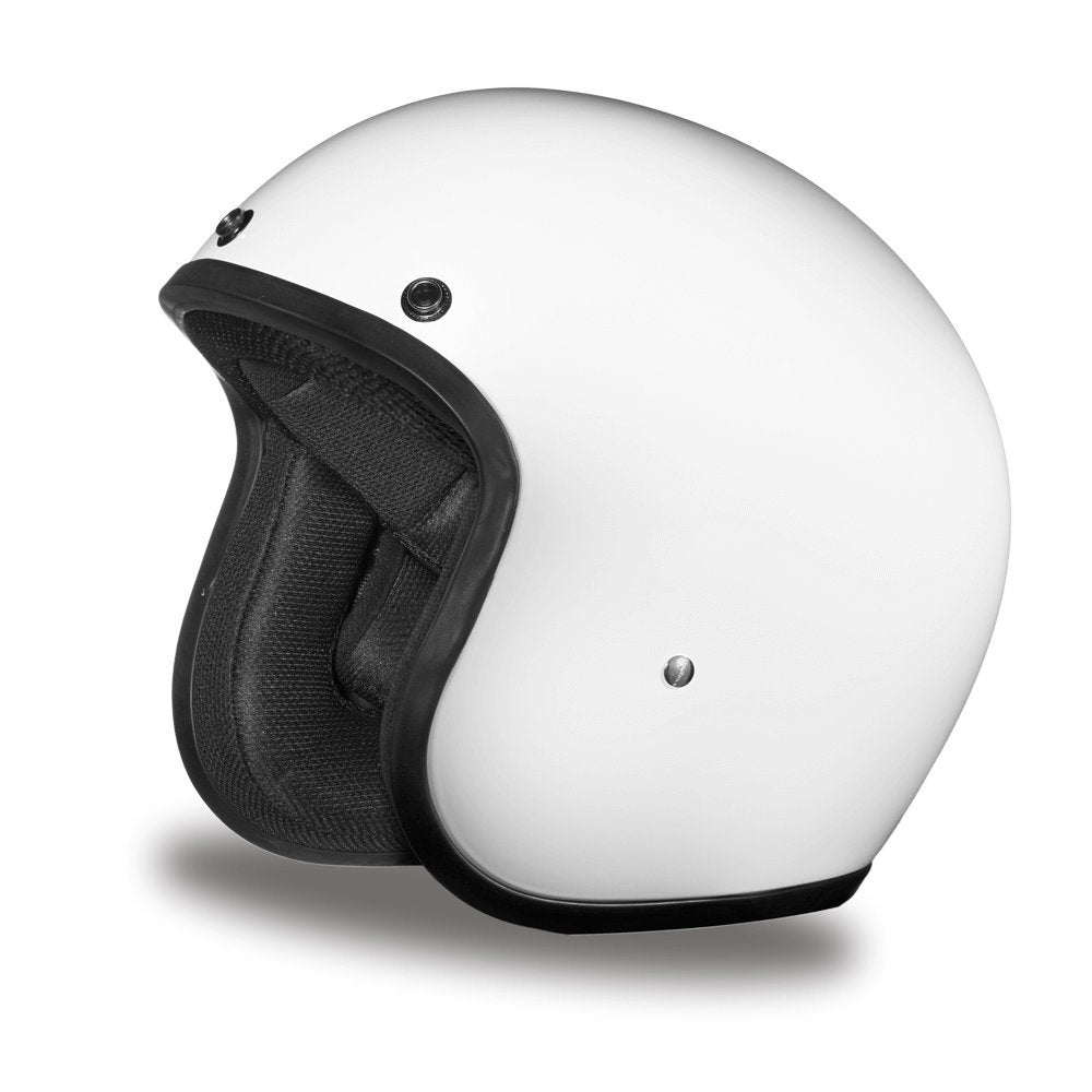 Daytona Helmets 3/4 Open Face Motorcycle Helmet - Dot Approved [Hi-Gloss White] [M]