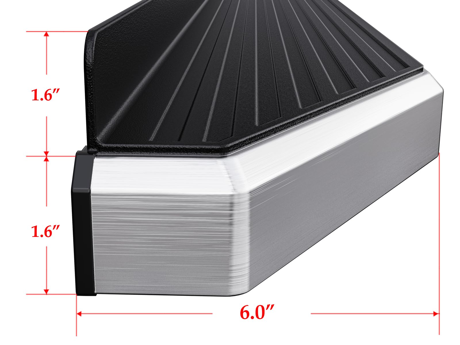APS Polished Running Boards Style Compatible with Ford F150 2015-2025 Super Cab & F-250 F-350 Super Duty 2017-2025 (Side Steps S