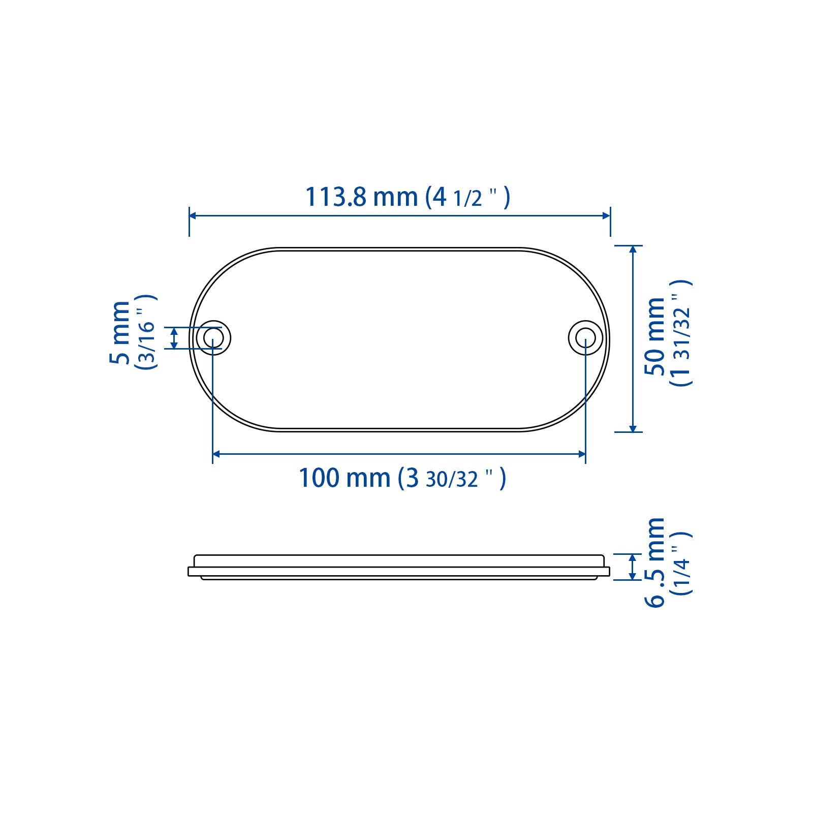 Mfc Pro 2Pcs Plastic Oval Stick-On Reflector (Red)