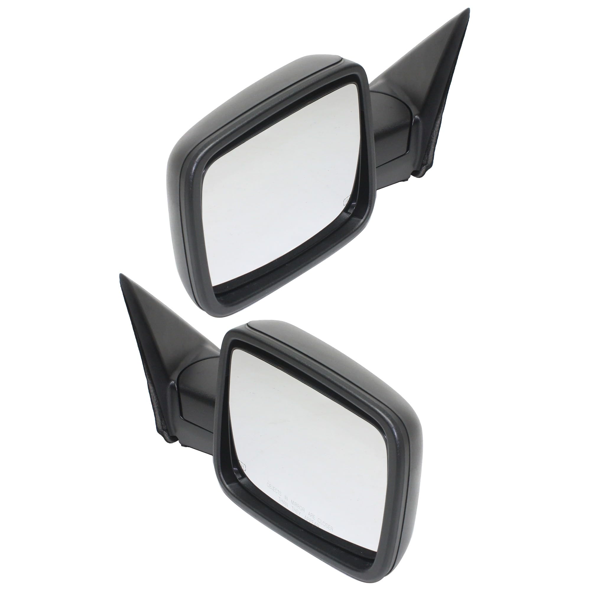 Kool Vue Driver & Passenger Side Power Heated Mirrors For Ram 1500 2014-2018 Manual Fold Without Signal Light & Puddle Lamp Text