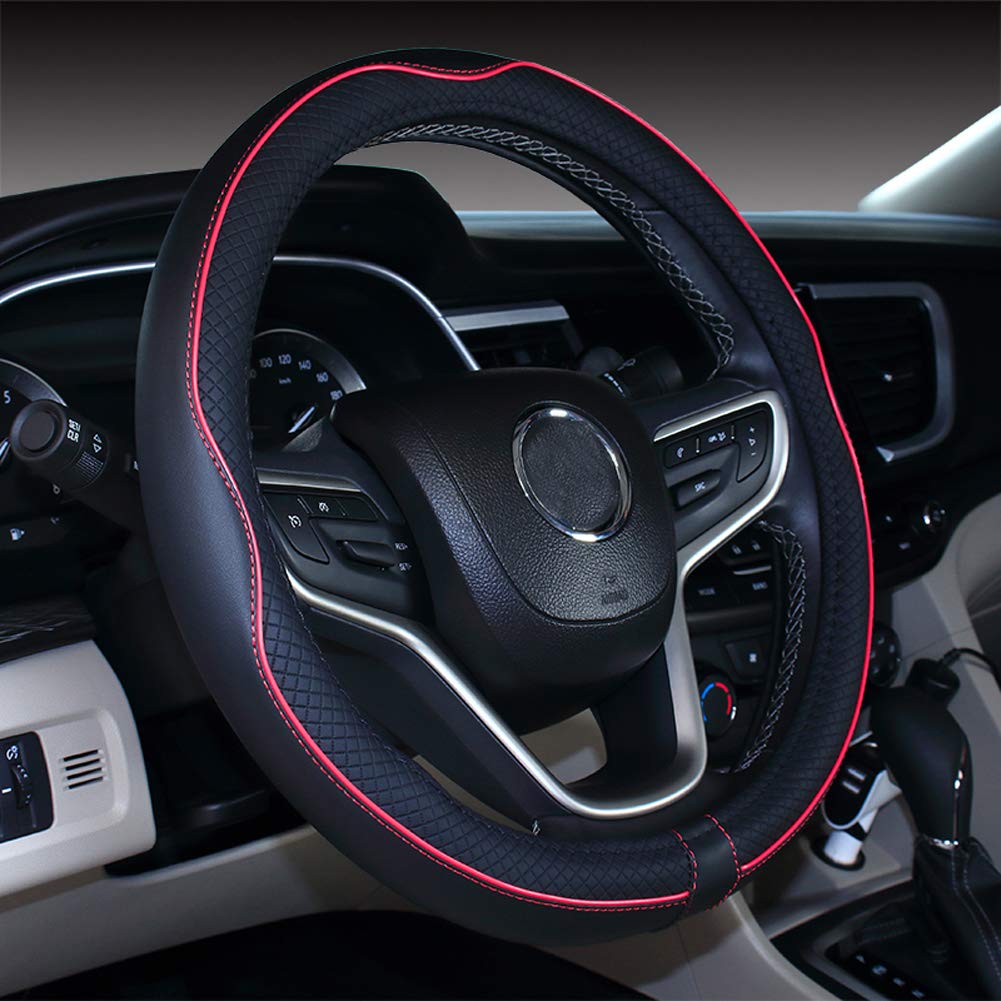 Mayco Bell Large Size Steering Wheel Cover Anti-Slip,Safety,Soft,Breathable,Durable,Full Surround,Comfortable Grip Microfiber Le