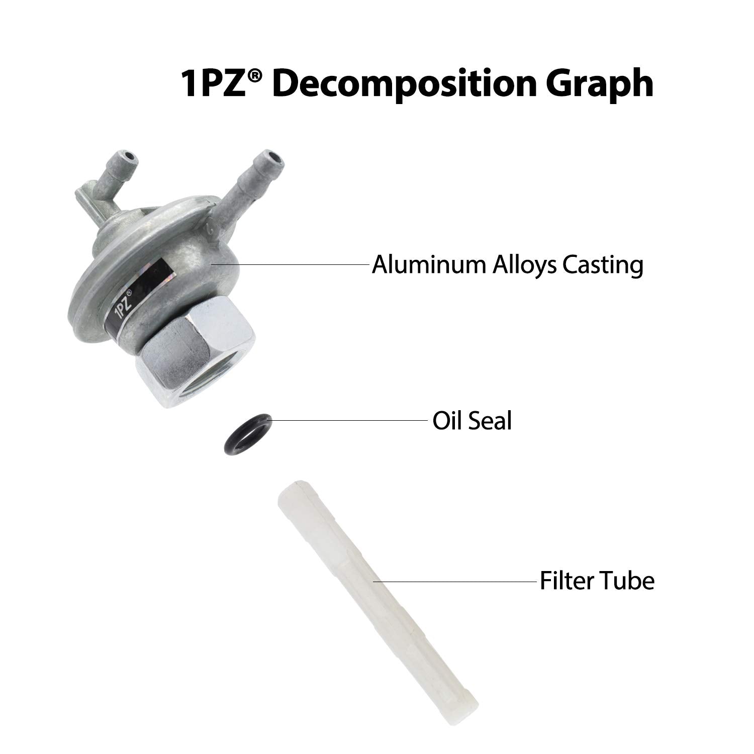 1Pz Gy6-X02 Gas Fuel Switch Pump Valve Petcock Replacement For Honda Elite 80 Ch80 Spree Sa50 Gy6 49Cc 50Cc 125Cc 150Cc 250Cc 13