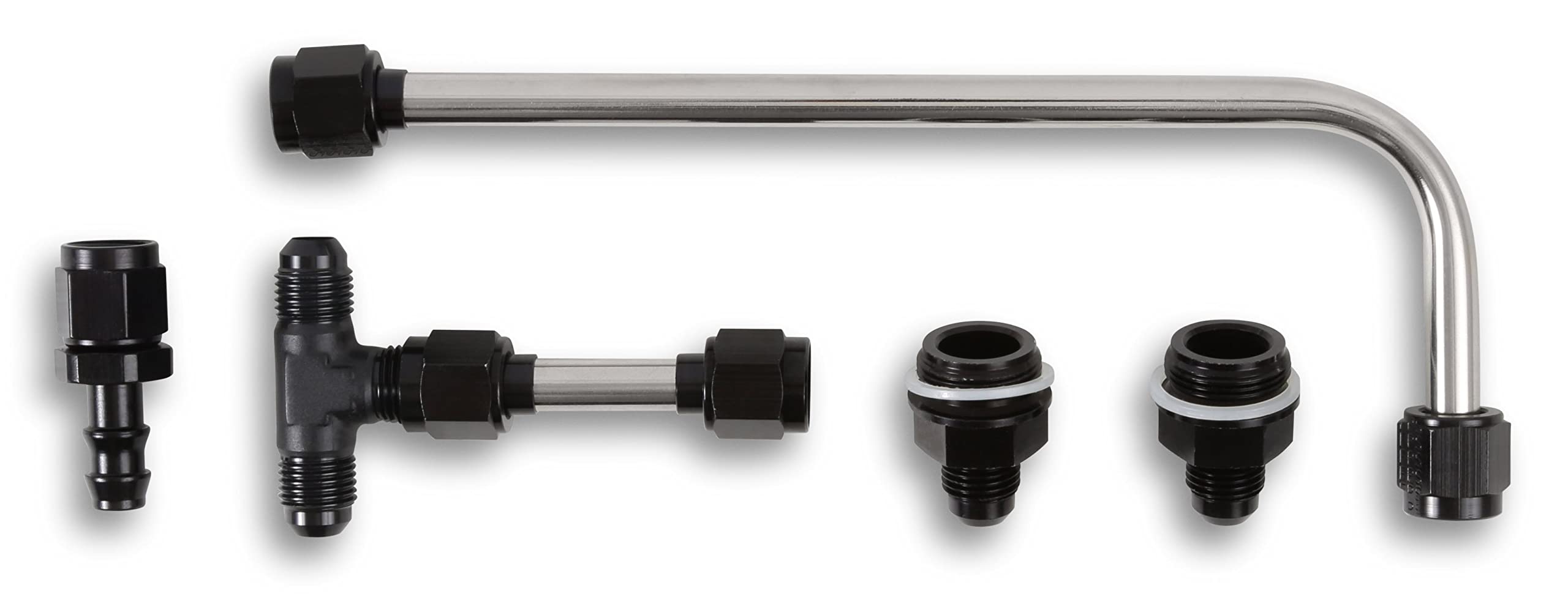 Quick Fuel 34-600SL-BLKQFT Dual Feed Fuel Line #6AN (Slayer Series - Black)