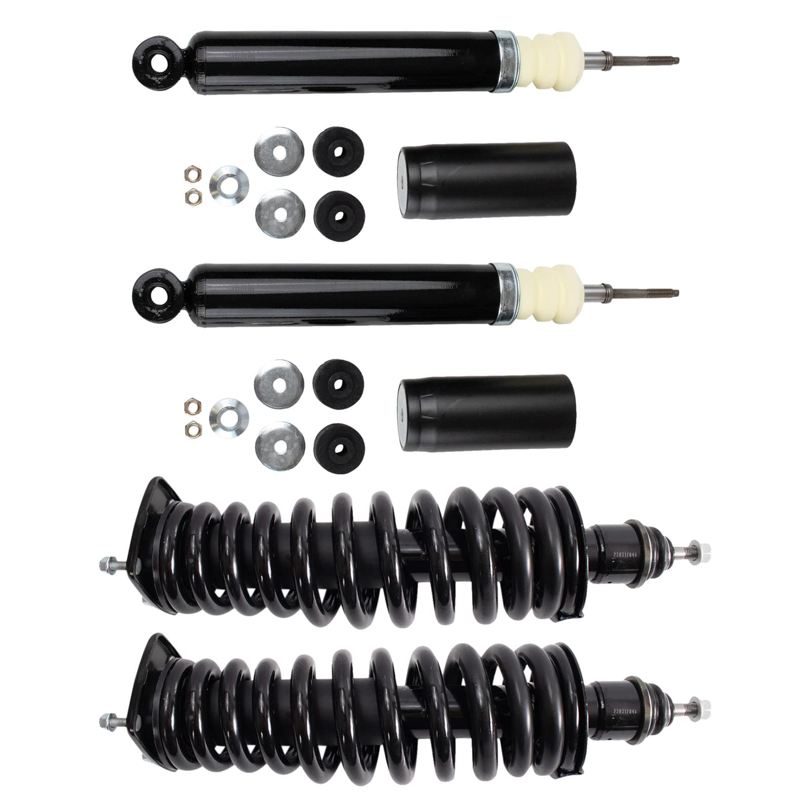 Trq Front And Rear Complete Strut Assembly & Shock Absorber Kit Shock & Spring Strut Assembly Compatible With 1998-2003 Mercedes