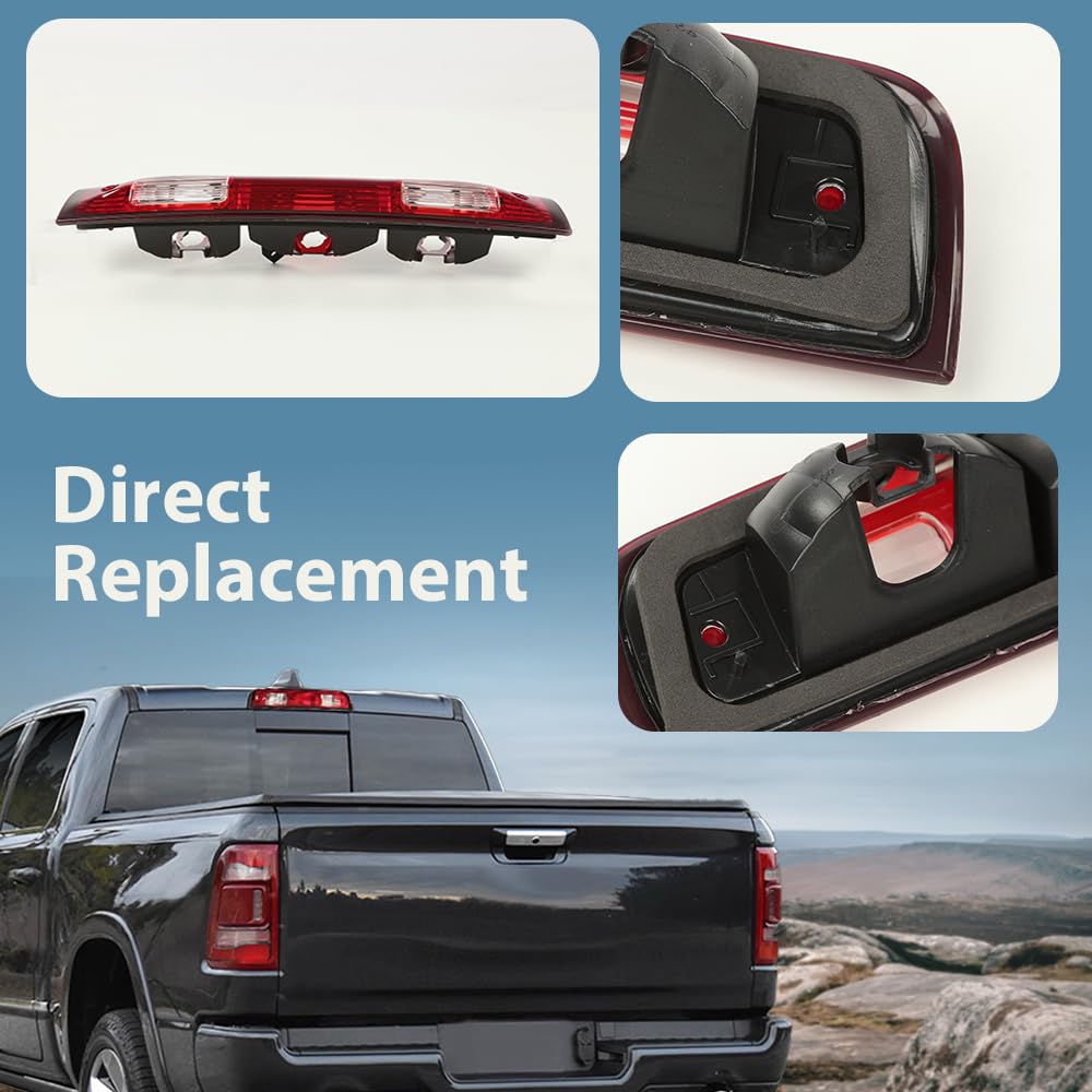 Cheda Third 3Rd Brake Lights Compatible With Dodge Ram 2500 3500 2010 2011 2012 2013 2014 2015 2016 2017/ Fit Dodge Ram 1500 200