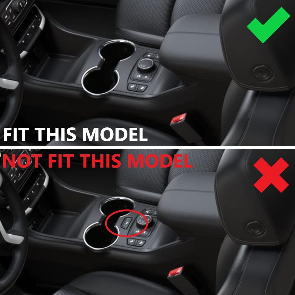 Korlot Carbon Fiber Cup Holder Knob Trim for GMC Terrain 2018-2024, Plastic, Carbon Fiber Grain, Model 22JB-GTEN-007