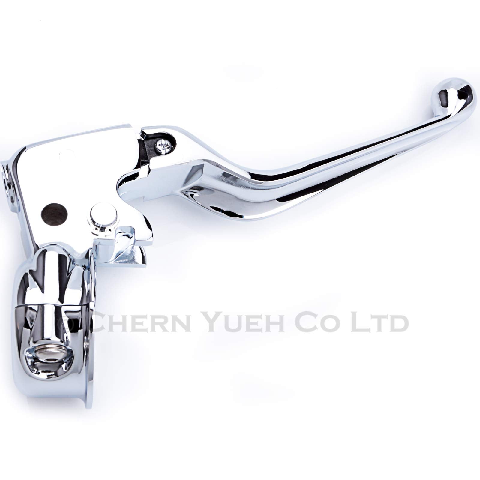 Chern Yueh Chrome Clutch Lever Perch Clamp for 96-06 Harley-Davidson Dyna Softail Touring, Aluminum, Model 4718018175684