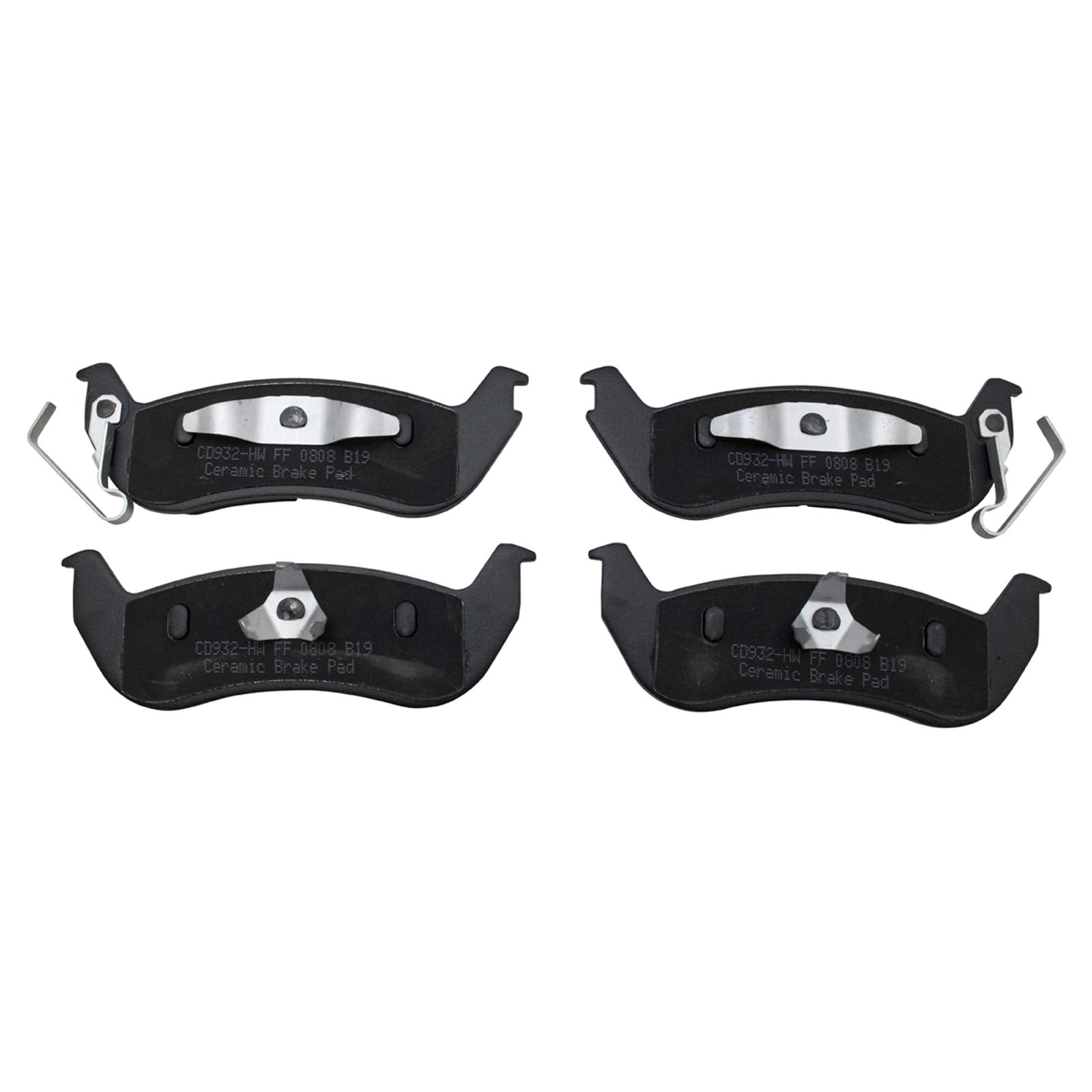 TRQ Rear Brake Pads Ceramic Compatible with 2003-2011 Ford Crown Victoria 2010-2011 Ranger Lincoln Town Car Mercury Grand Marqui