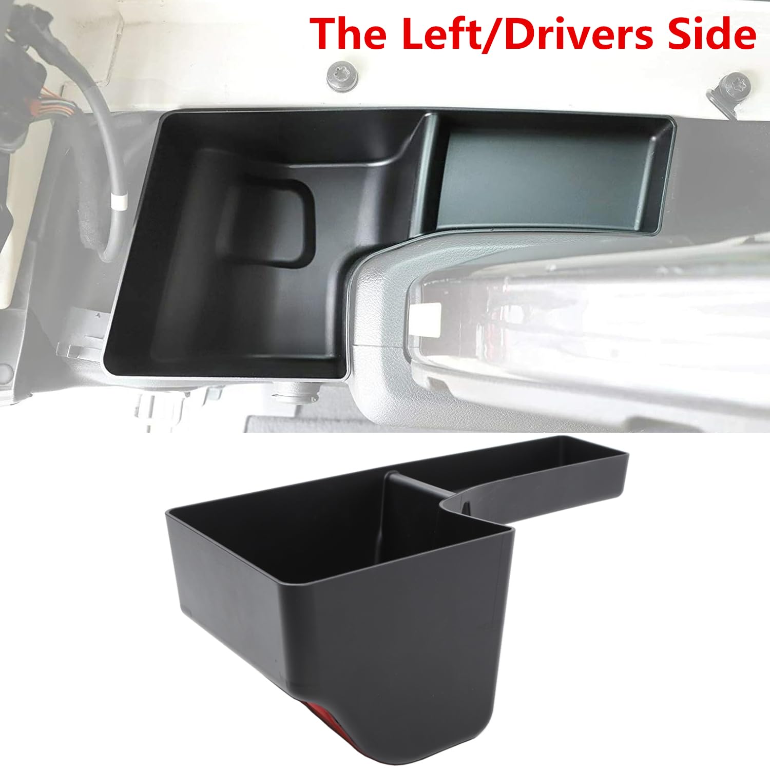 Wheel Well Storage Bin Rear Trunk Organizer Tray For 2018-2024 Jeep Wrangler Jl Jlu Rubicon Sport Sahara Interior Storage Accessories Black (Trunk Storage L&R)