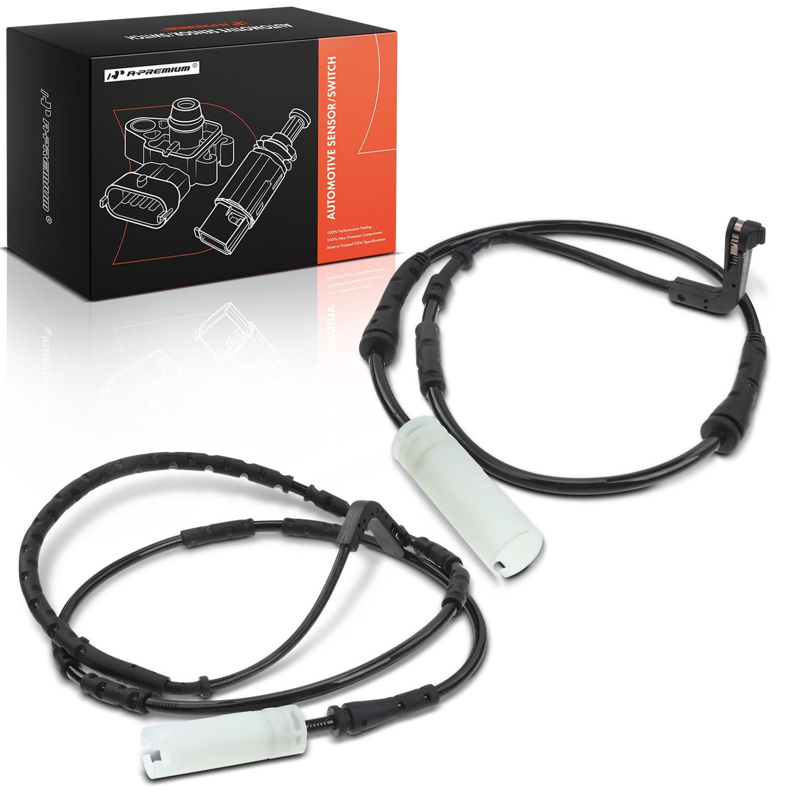A-Premium Disc Brake Pad Wear Sensors Compatible With Bmw 325I 330I 2006 328I 2007-2008 128I 2008-2010 Front And Rear Side 2-Pc
