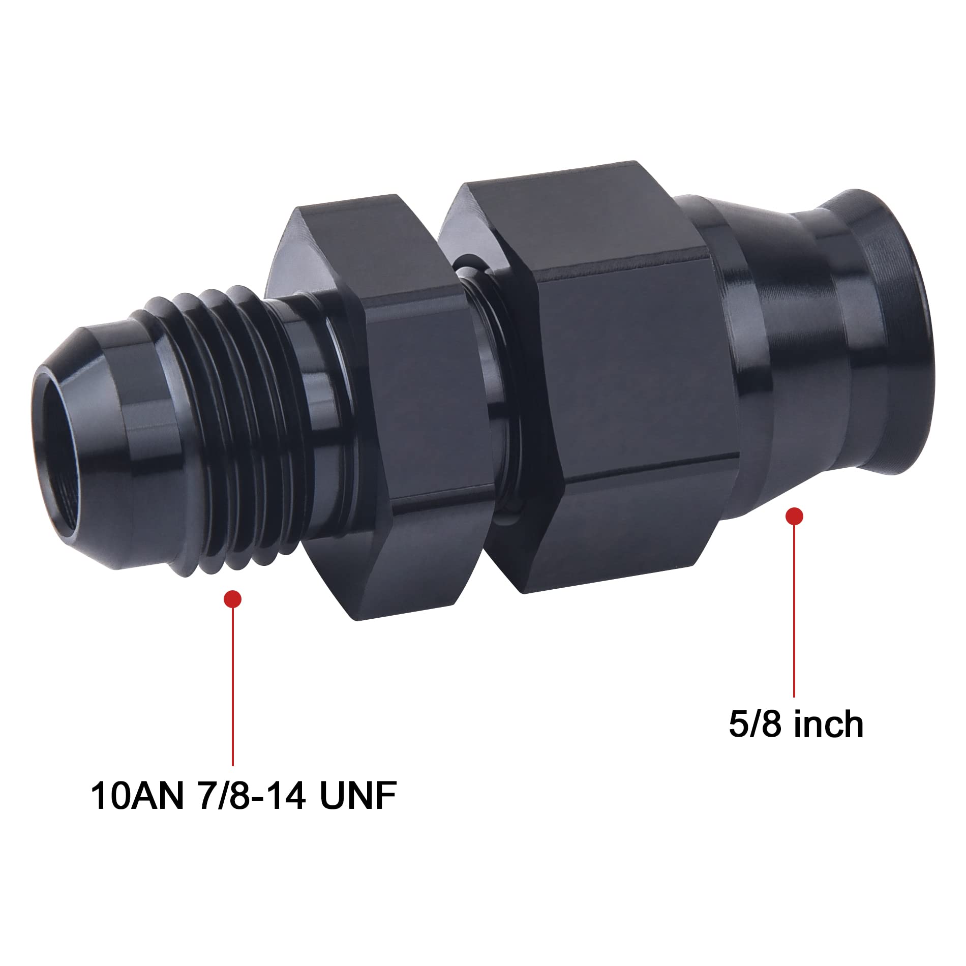 Evil Energy 10An Male To 5/8 Hardline Compression Fitting Adapter Aluminum Black